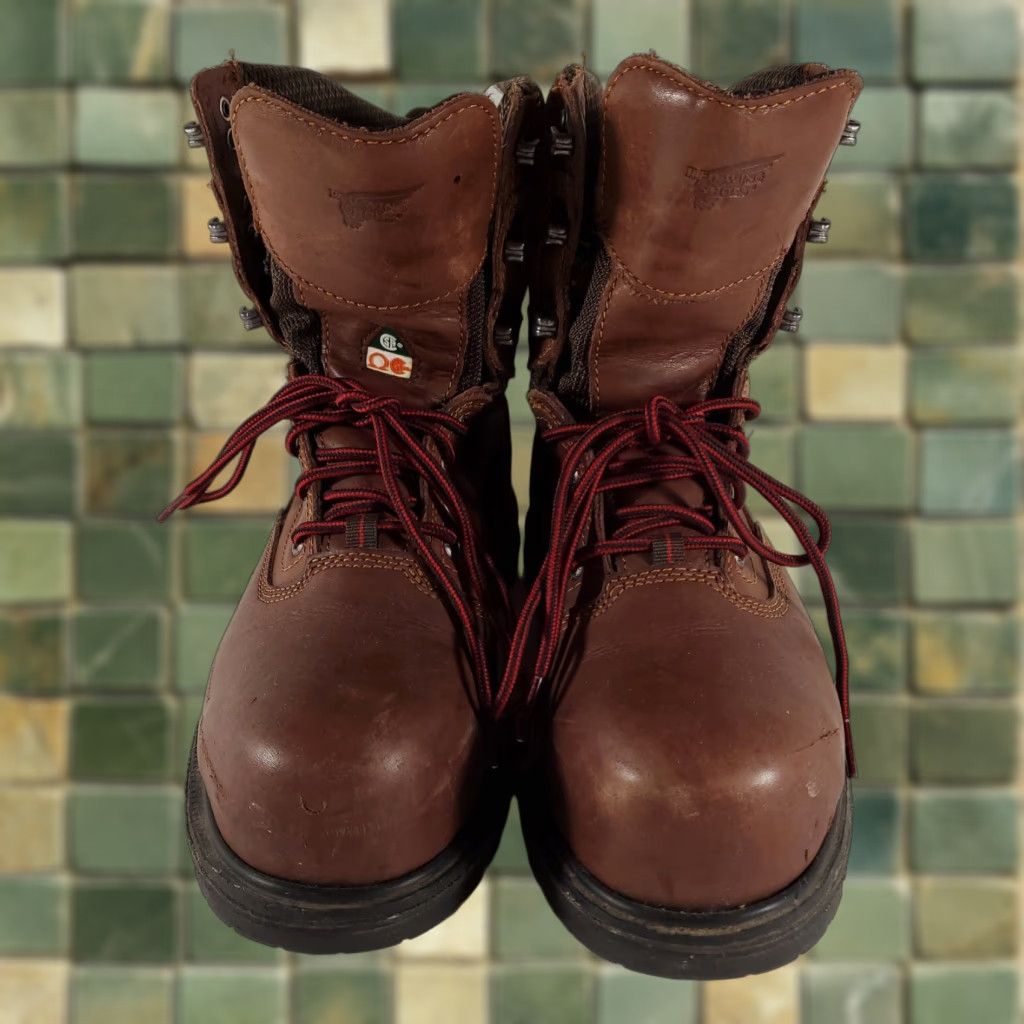 Red Wing Red Wing Boots Brown ASTM F2413-18 Waterproof Mens 9.5 Boot Leather Workwear Mens 9.5 Brown Red Wing Shoes Shoes Mens Size US 10 / EU 43 - 1 Thumbnail