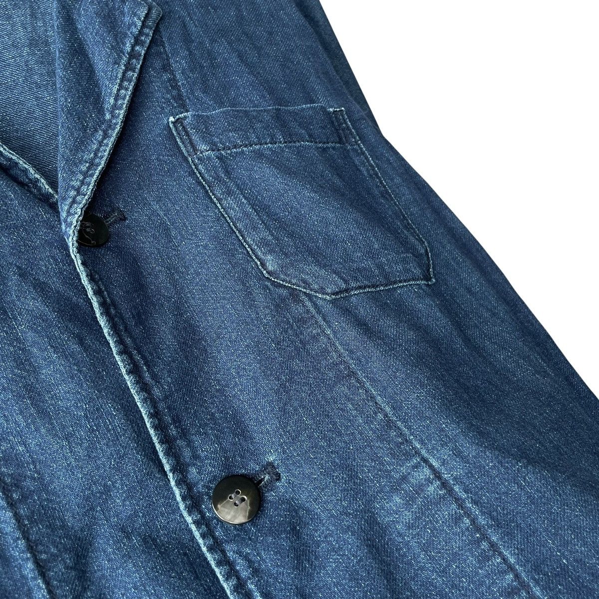 Issey Miyake Plantation Issey Miyake Design IS Vintage Denim Overcoat Size M / US 6-8 / IT 42-44 - 6 Thumbnail