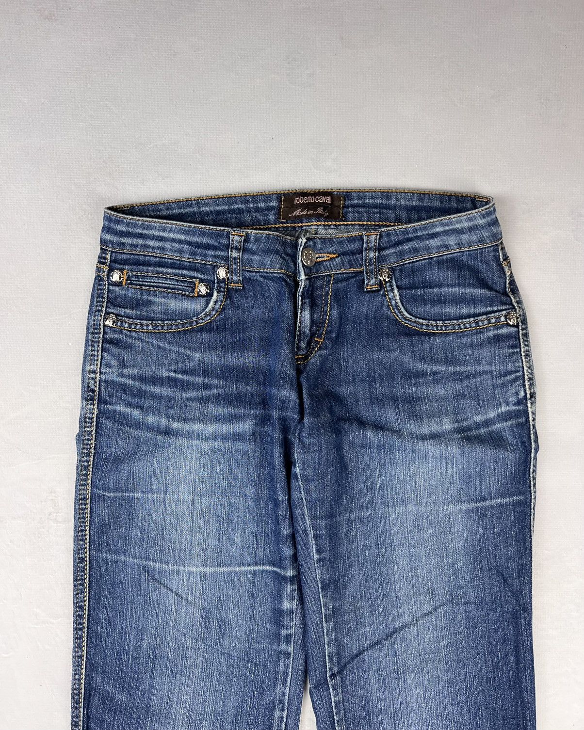 Japanese Brand × Roberto Cavalli × Vintage Avant Garde Japanese Denim Roberto Cavalli Y2k Classic Style Size 27" / US 4 / IT 40 - 3 Thumbnail