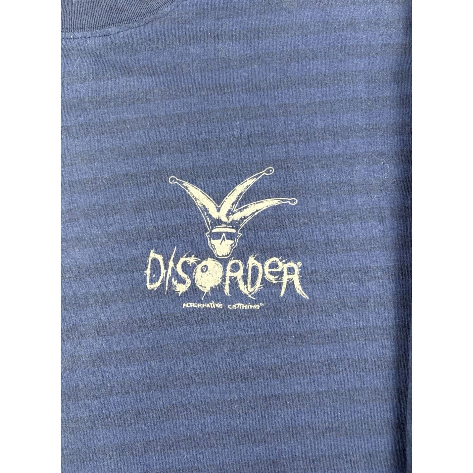 Vintage VINTAGE Disorder Alternative Clothing Shirt Long Sleeve Surf Skate 90s Men M Blue Crew Neck Solid Unbranded T-Shirt Size US M / EU 48-50 / 2 - 2 Thumbnail