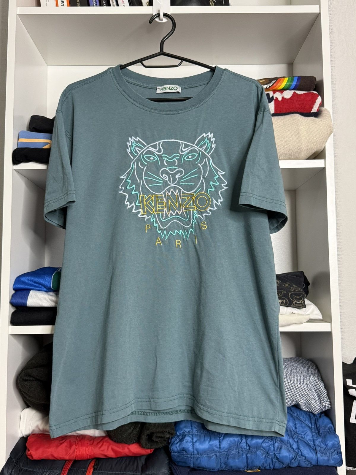 Kenzo Kenzo Big Logo Turquoise Tee size L Size US L / EU 52-54 / 3 - 1 Thumbnail