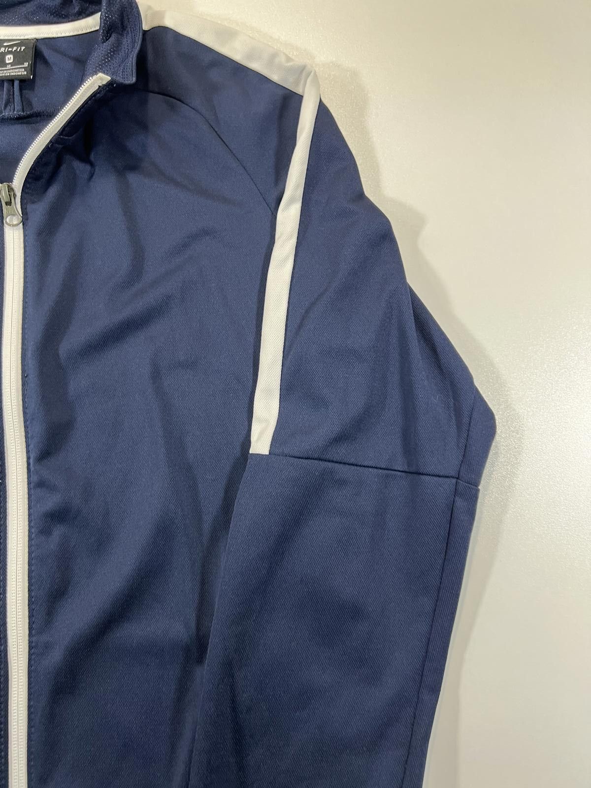Nike Nike Dri-FIT Navy Blue Full-Zip Athletic Jacket Size US 32 / EU 48 - 4 Thumbnail