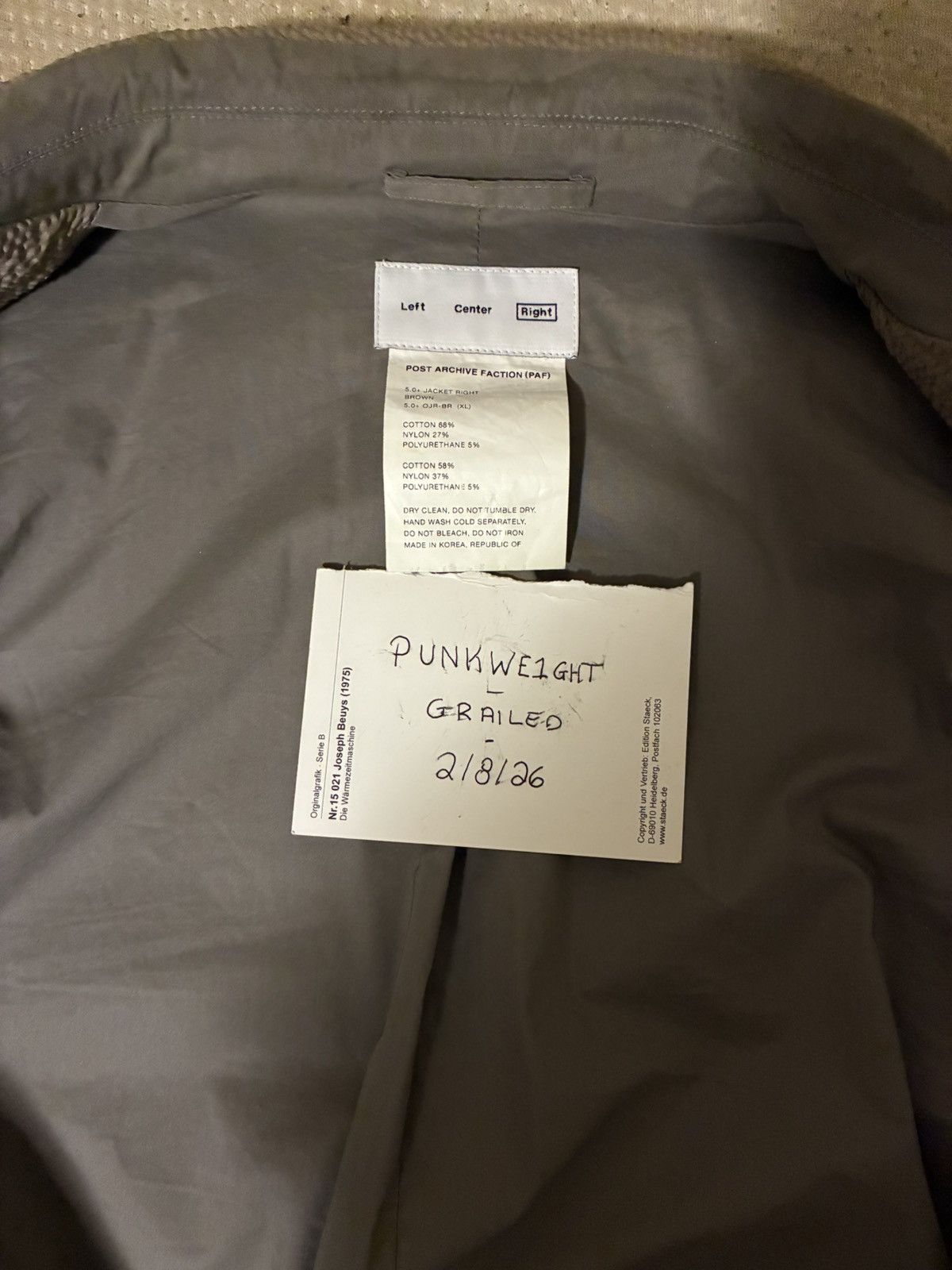 POST ARCHIVE FACTION (PAF) Post Archive Faction 5.0 Jacket Right Brown Size US XL / EU 56 / 4 - 4 Thumbnail
