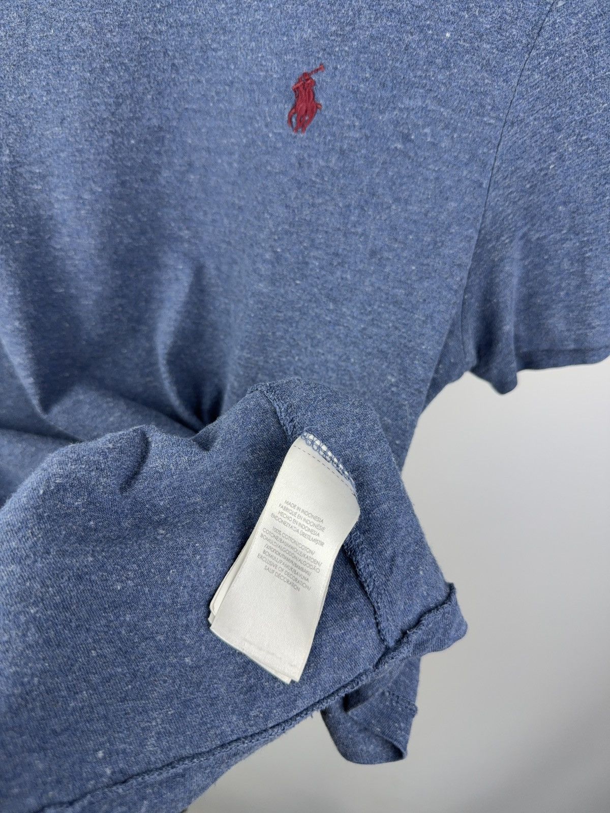 Designer × Polo Ralph Lauren Polo Ralph Lauren Blue T-Shirt Red Pony Logo Slim Fit M Size US M / EU 48-50 / 2 - 6 Thumbnail