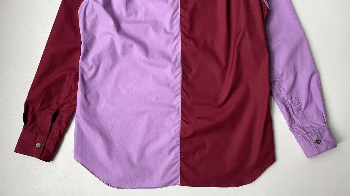 Comme des Garcons Violet + Burgundy Colour Block Shirt Size US M / EU 48-50 / 2 - 13 Thumbnail