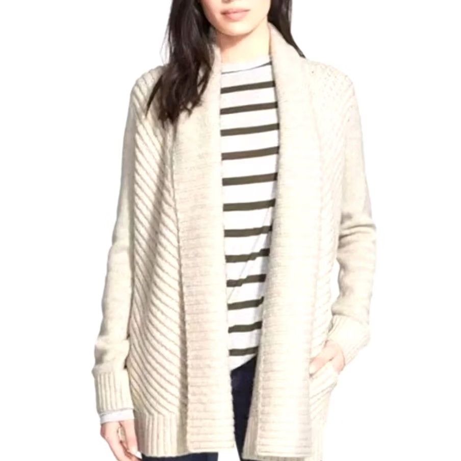 Vince Vince Cozy Knit Cardigan Sweater Yak Wool Blend Cream Pockets Women’s Size Small Size S / US 4 / IT 40 - 2 Thumbnail