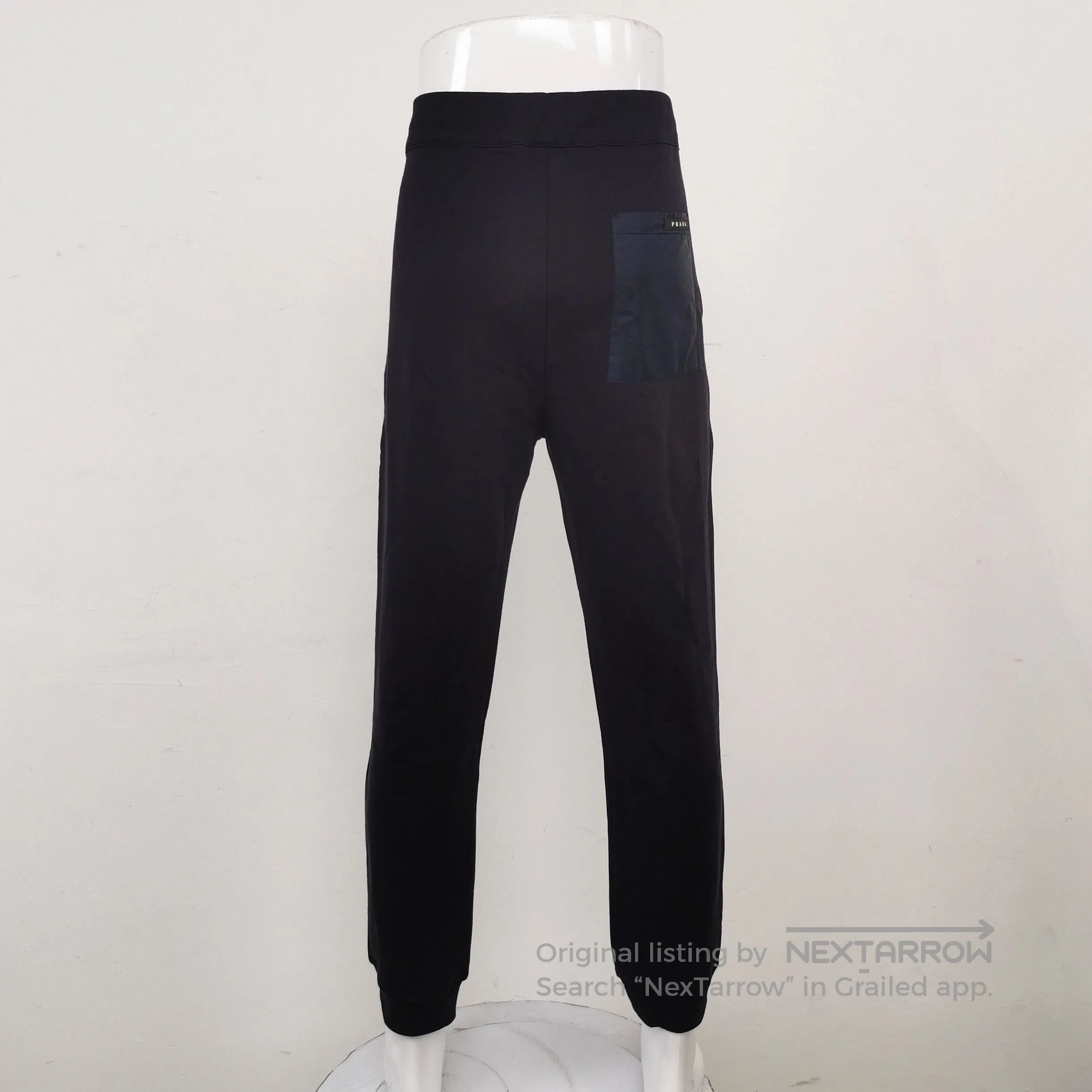 Prada Prada Logo Cotton Joggers in Black . Size 30" / US 8 / IT 44 - 2 Thumbnail