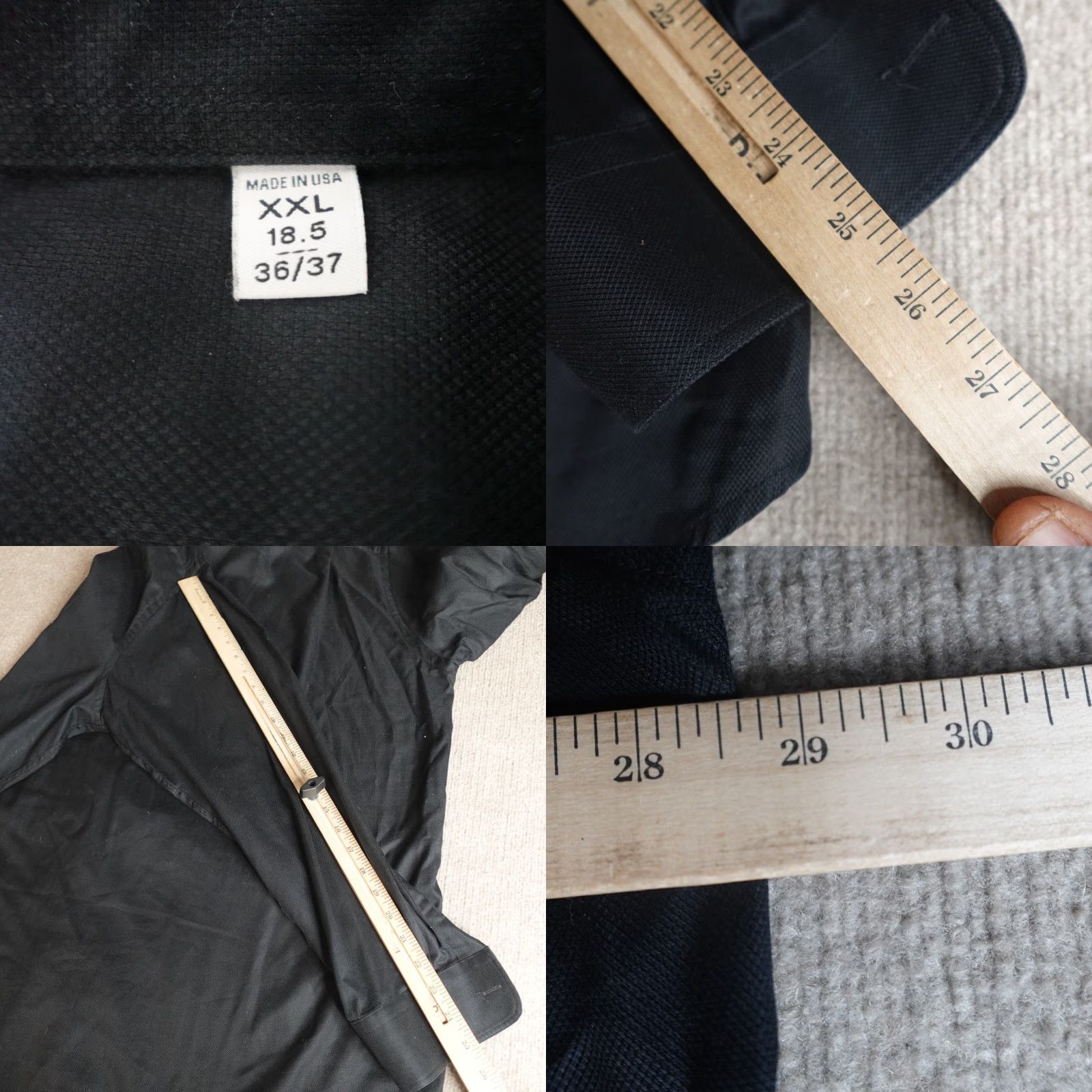 Vintage Gitman Bros Mens Shirt 2XL Black Solid Button-Down USA Size US XXL / EU 58 / 5 - 8 Thumbnail