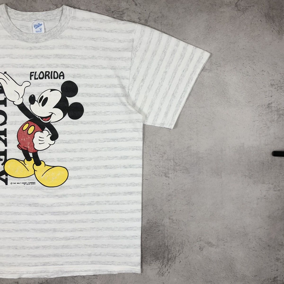 Mickey Mouse Mickey Mouse Florida 80s Velva Sheen Striped Tee Size US XL / EU 56 / 4 - 4 Thumbnail