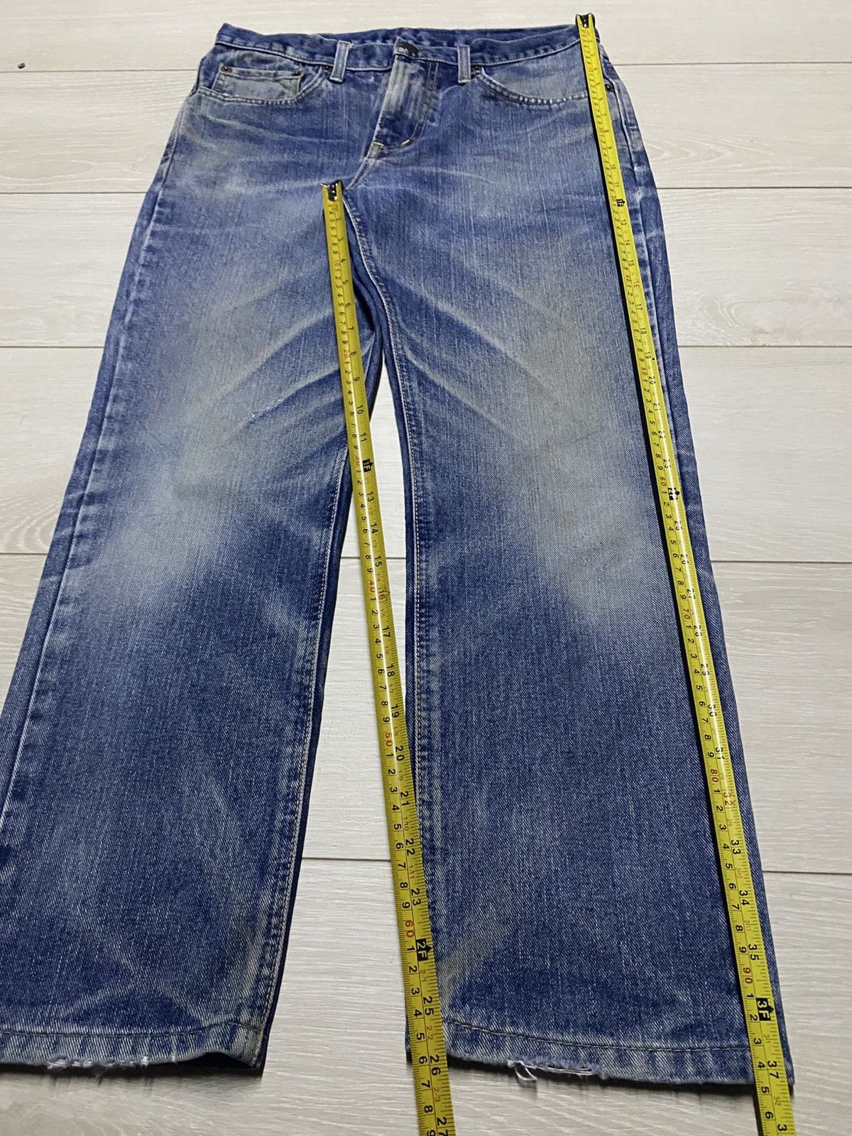 Japanese Brand Vintage Japanese Edwin 402Mud Wash Distressed Jeans Size US 30 / EU 46 - 13 Thumbnail