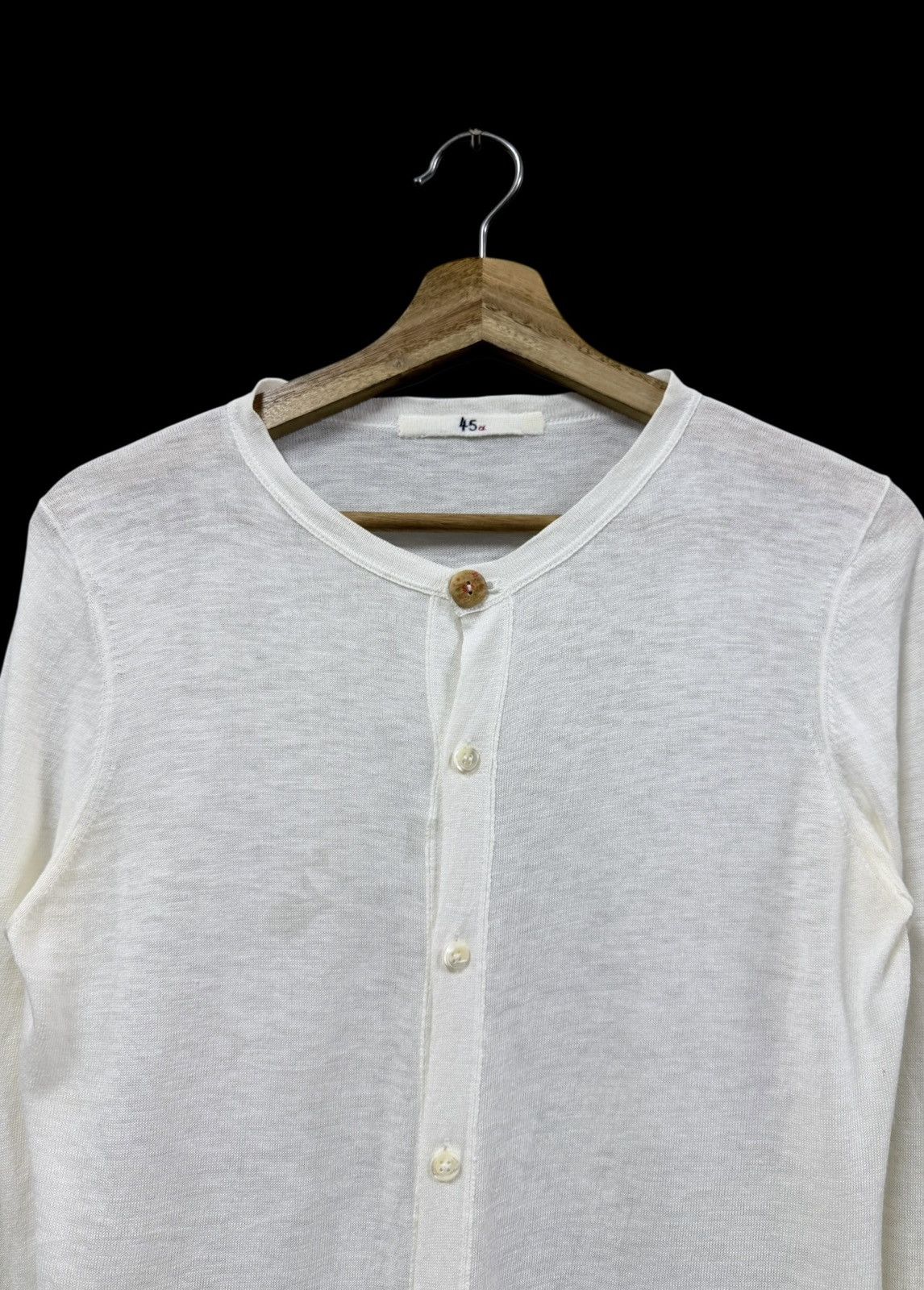 45rpm Vtg🔥45rpm White Cardigan jacket Size US S / EU 44-46 / 1 - 3 Thumbnail