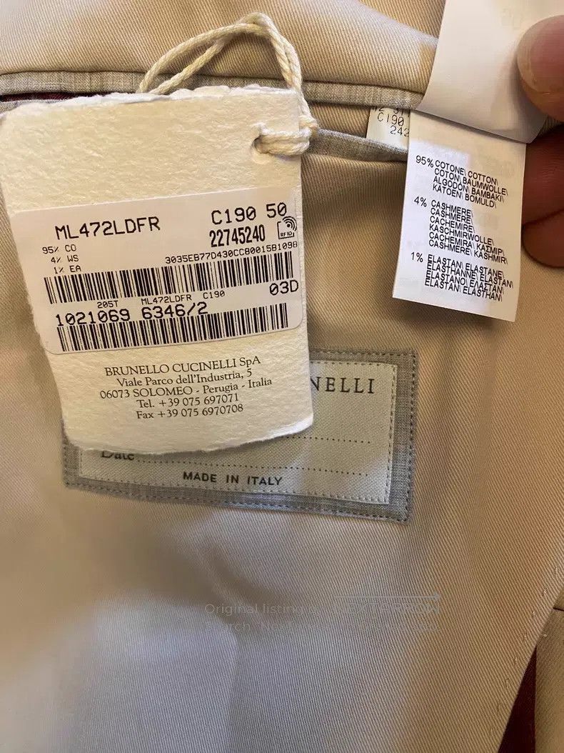 Brunello Cucinelli Brunello Cucinelli Cashmere suit set Size 50L - 8 Thumbnail