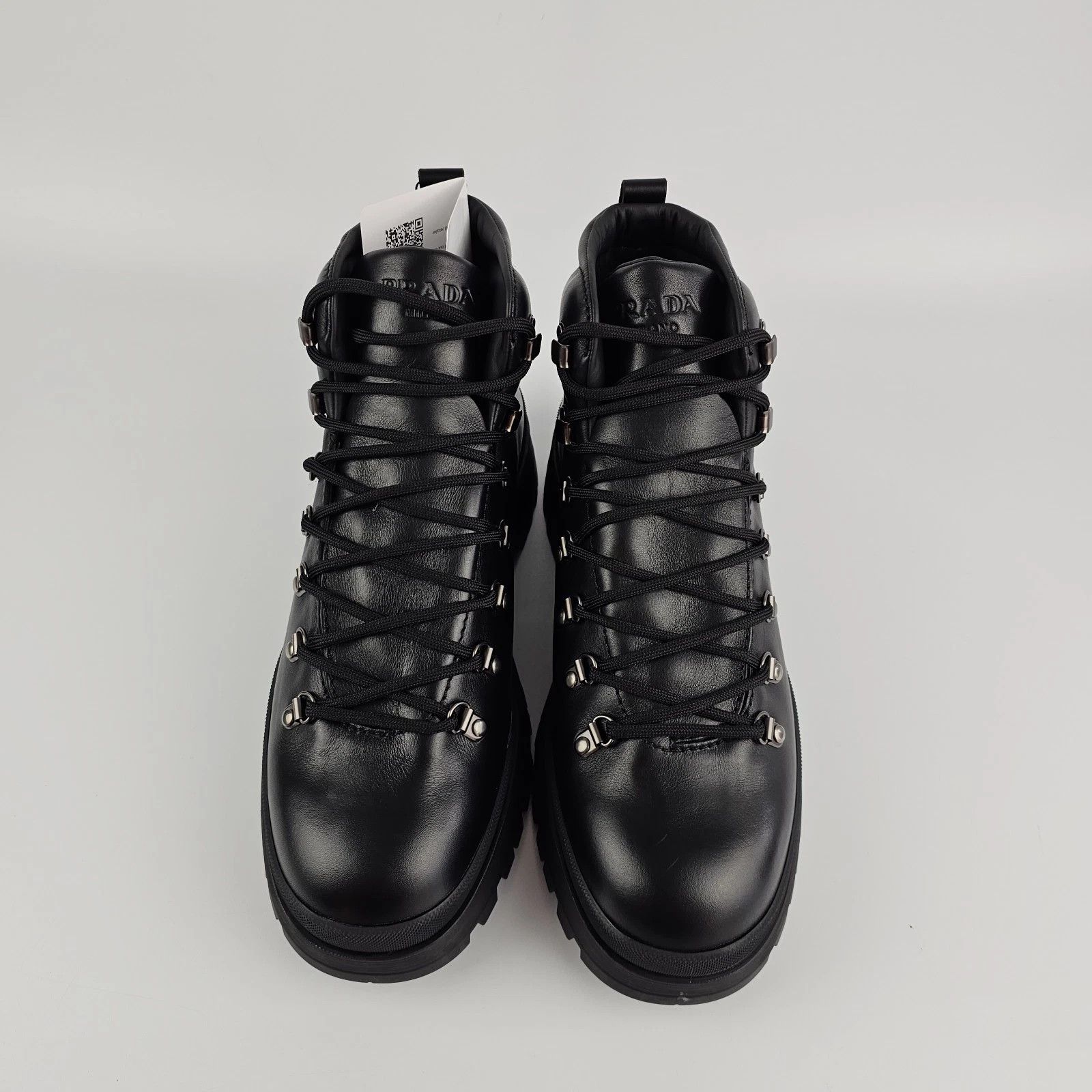 Prada PRADA Brixxen Black Leather Boots New & Authentic Size US 5.5 / EU 38 - 6 Thumbnail