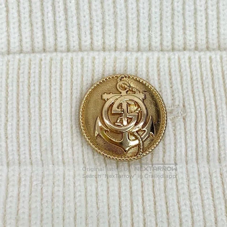 Gucci Gucci Beige logo embroidered wool V-neck single-breasted l Size XXS / US 00 / IT 34 - 5 Thumbnail