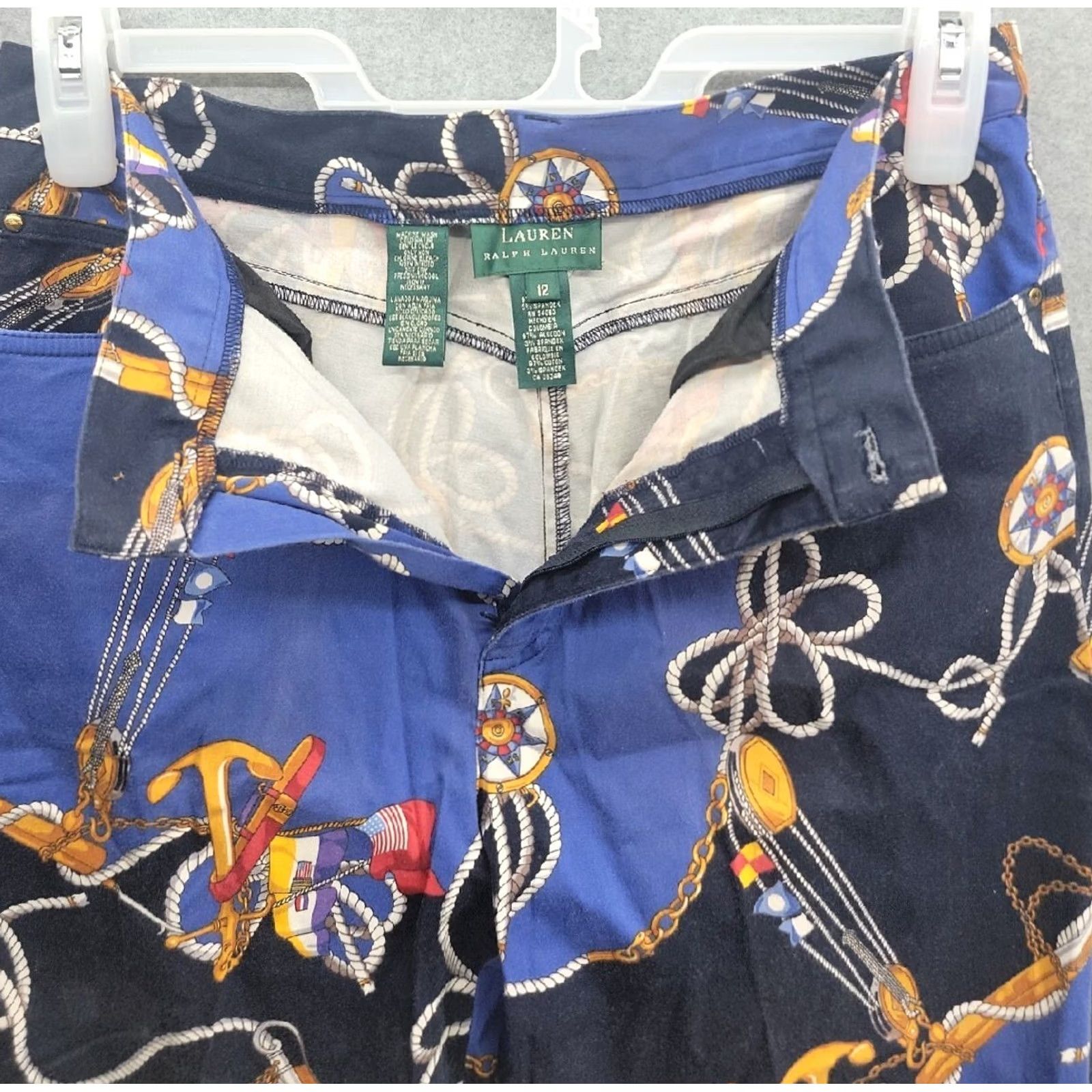 Ralph Lauren Lauren Ralph Lauren Pants Womens 12 Anchor Yacht Boating Sailor Printed Size Size 34" / US 12 / IT 48 - 4 Thumbnail