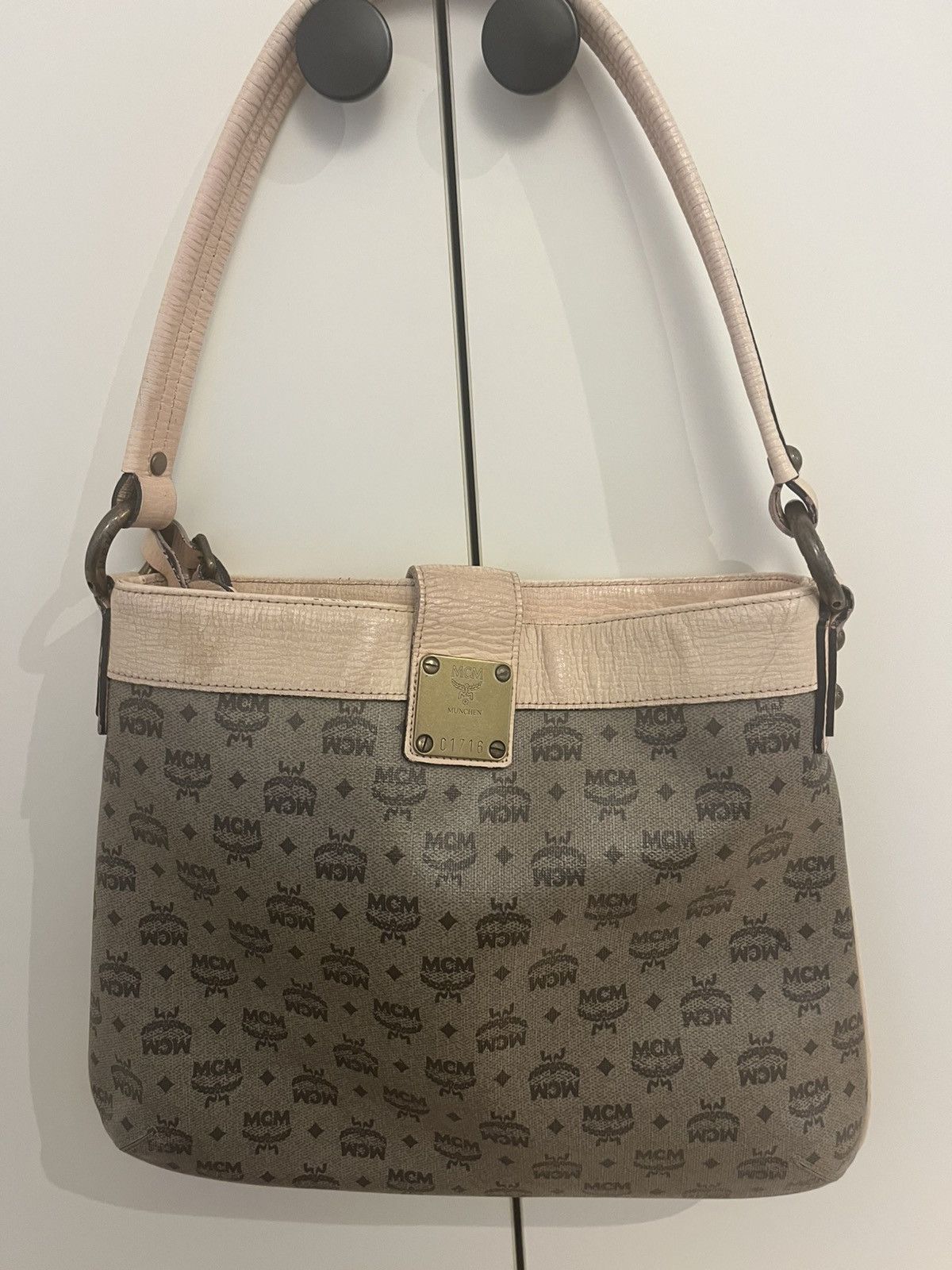 MCM Vintage MCM Cognac Visetos Monogram Canvas Shoulder bag Size ONE SIZE - 3 Thumbnail