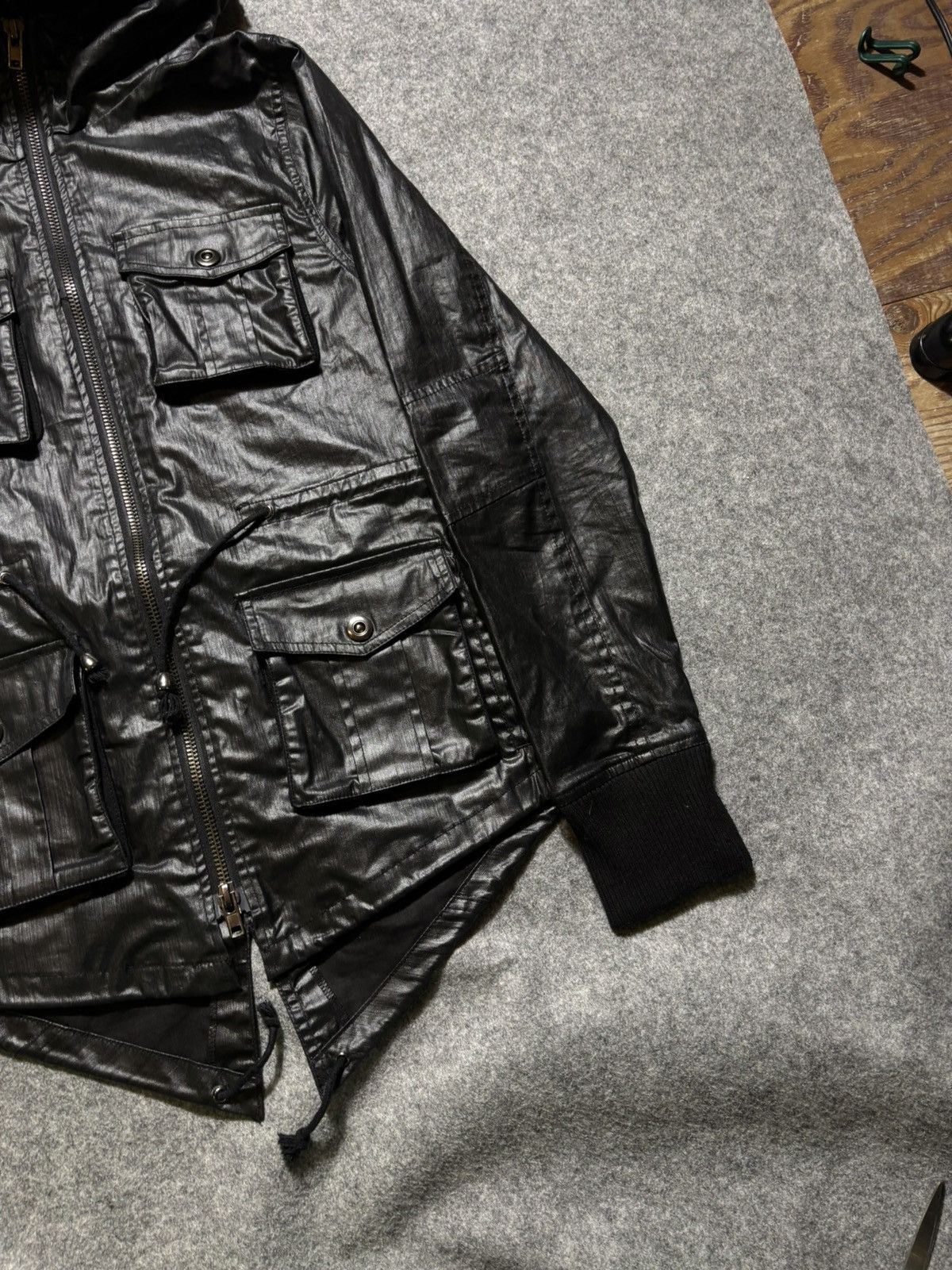 Le Grande Bleu (L.G.B.) 00s Vice Fairy Coated Rider Jacket hooded coating archive Size US L / EU 52-54 / 3 - 3 Thumbnail