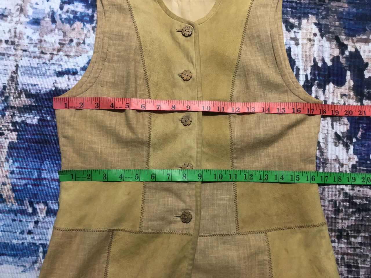 Vintage Vintage W.Knife Leather Patchwork Sleeveless Mini Dress Size XS / US 0-2 / IT 36-38 - 15 Thumbnail