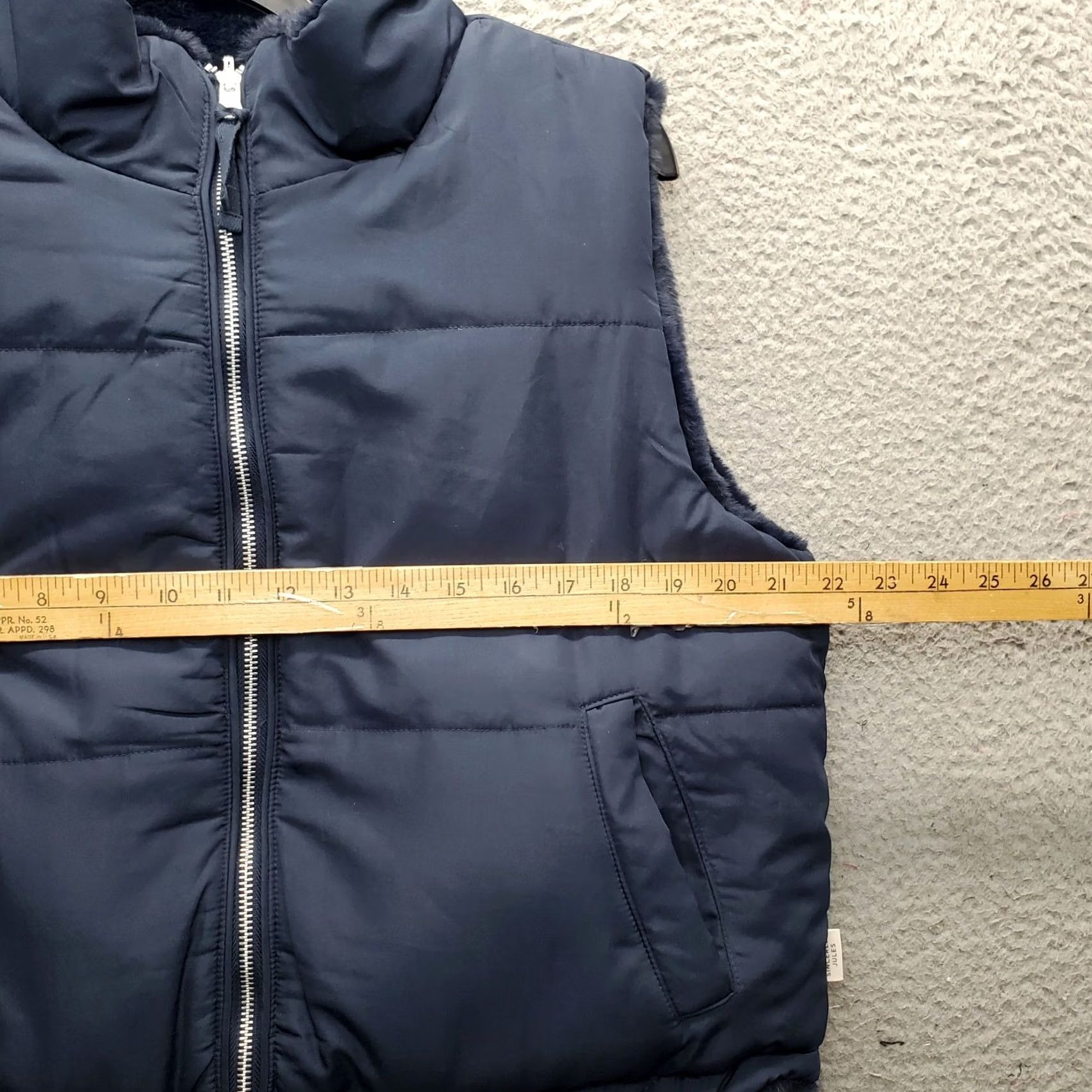 Vintage Sincerely Jules Reversible Puffer Vest Womens Size L Navy Quilted Zip Up Size L / US 10 / IT 46 - 4 Thumbnail