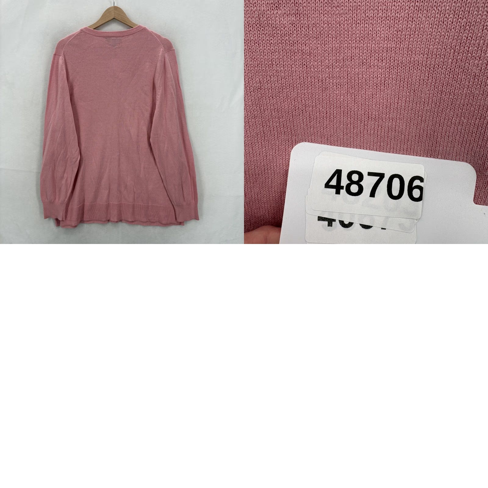 Vintage Lane Bryant Cardigan Womens 18/20 Pink Crew Neck Button Front Preppy NWT Sweater Size XXL / US 16-18 / IT 52-54 - 9 Thumbnail