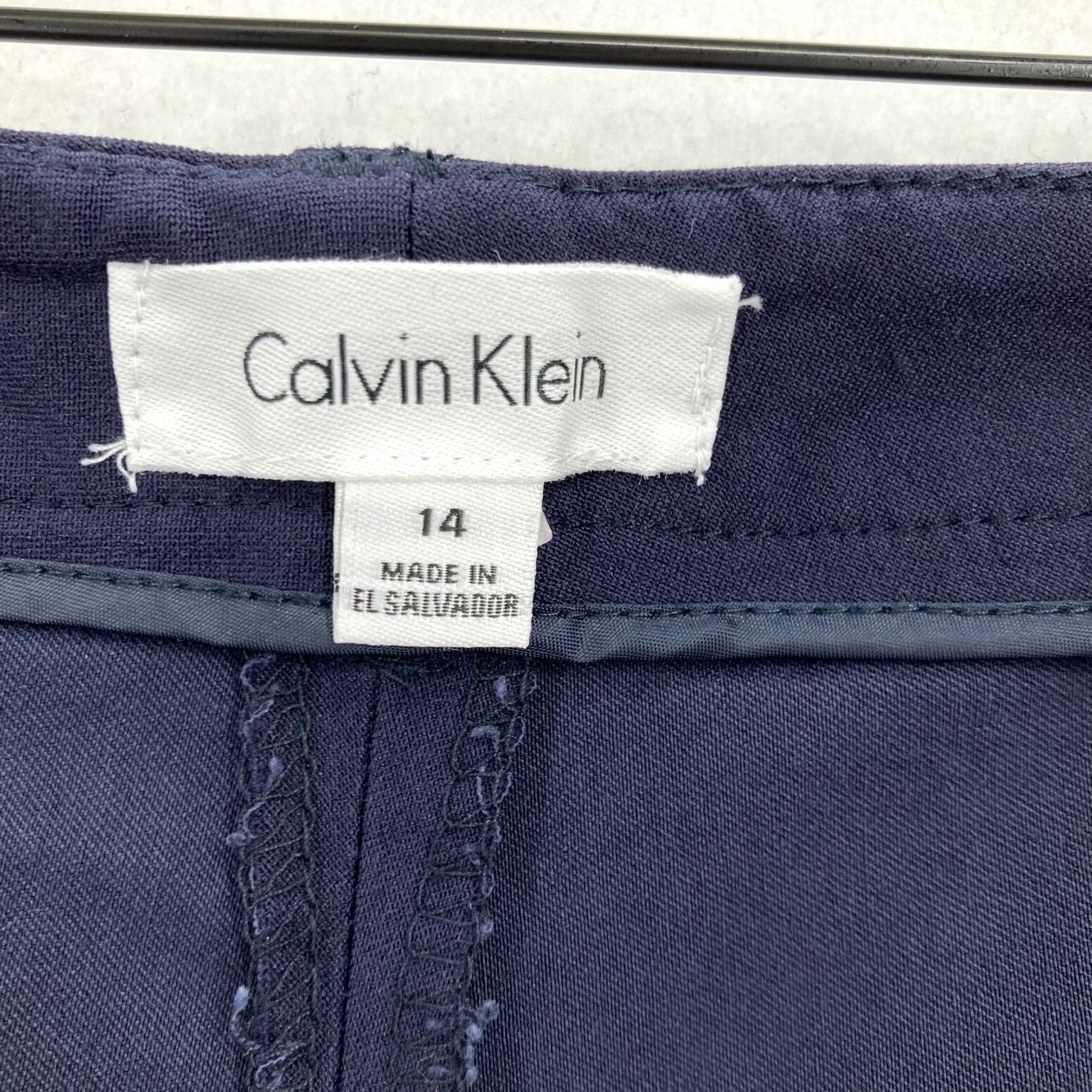 Calvin Klein Calvin Klein Dress Pants Women's 14 Blue Stretch Nylon Blend Skinny Ankle Career Size 36" / US 14 / IT 50 - 5 Thumbnail