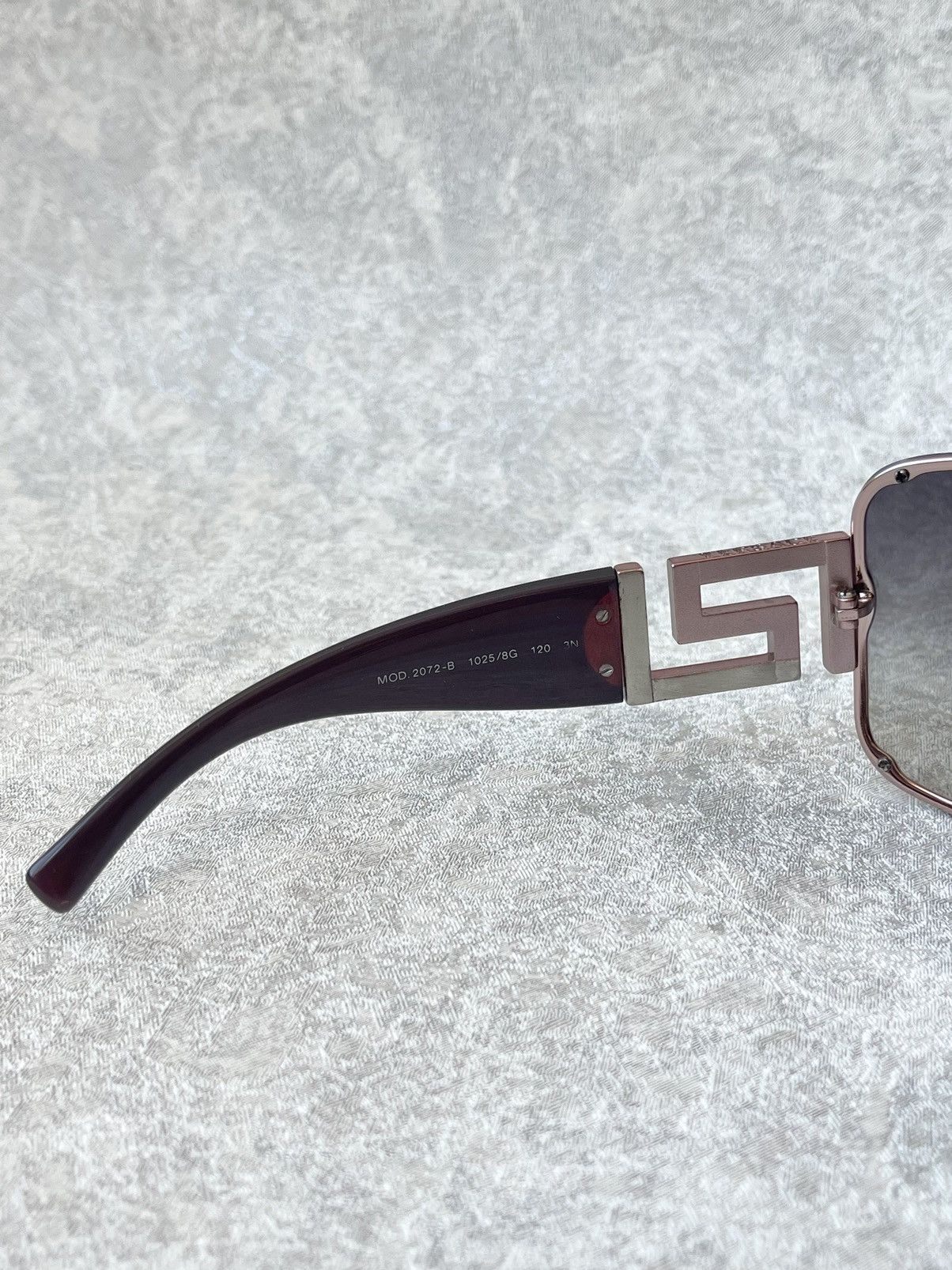 Versace VTG Versace 2072-B Rhinestone Greek Key Shield Sunglasses Size ONE SIZE - 6 Thumbnail