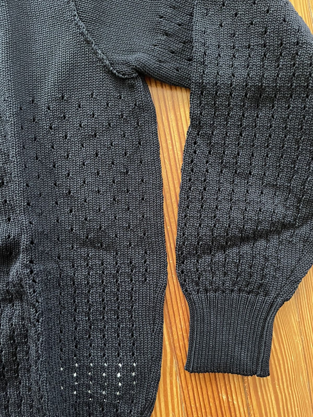 Stone Island Stone Island Perforated Hole Punch Knit Sweater Black Size US L / EU 52-54 / 3 - 3 Thumbnail