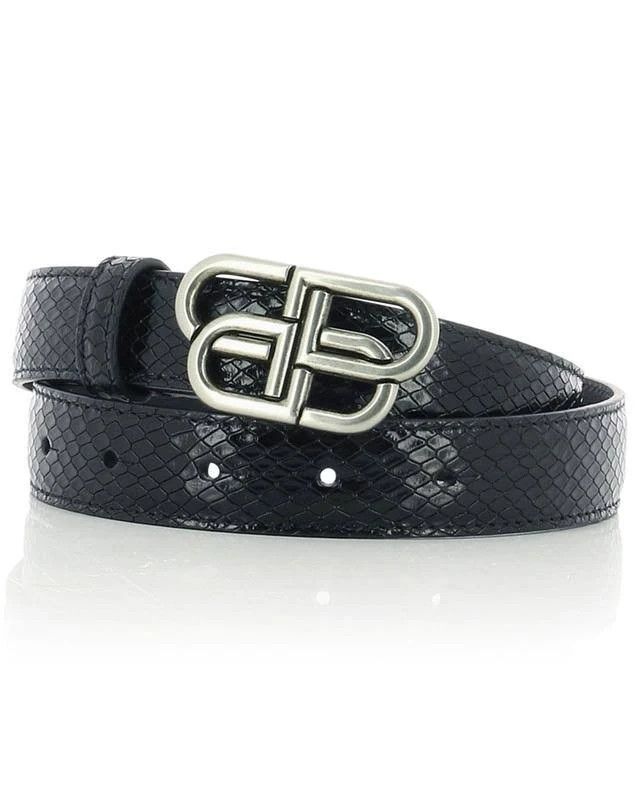 Balenciaga o1la1rc1a0724 Size: OS / BB Thin Belt in Black Size ONE SIZE - 2 Thumbnail