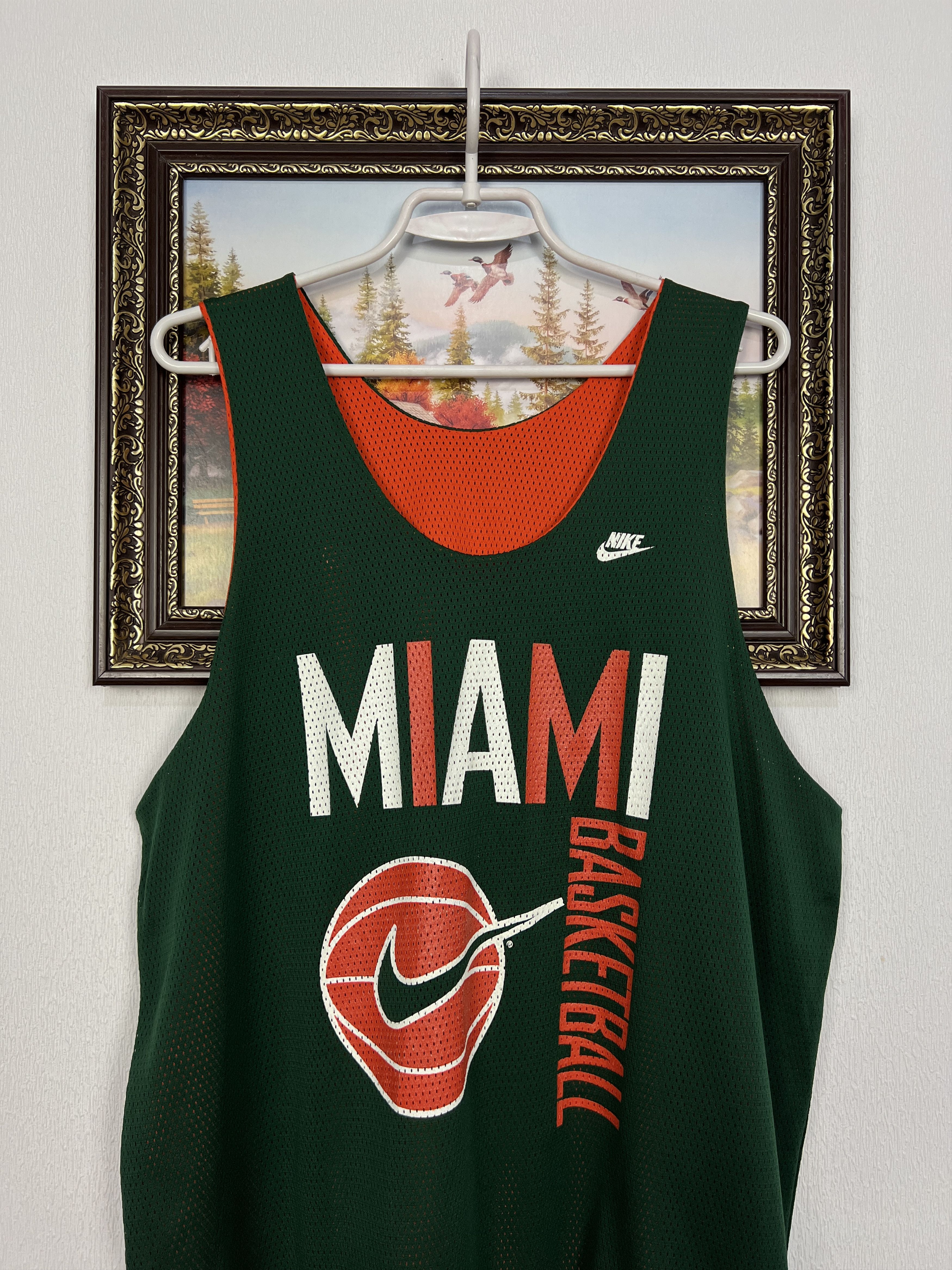 Nike Vintage 90's Miami Hurricanes Basketball Reversible Jersey Size US L / EU 52-54 / 3 - 7 Thumbnail