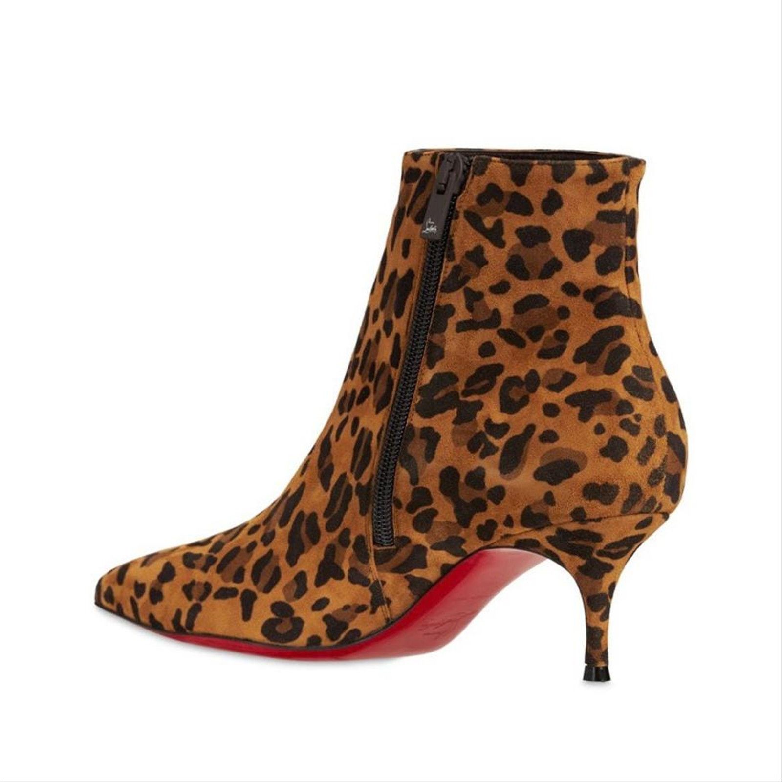 Christian Louboutin So Kate 55 leopard printed heeled suede leather ankle boots Size US 8 / IT 38 - 4 Thumbnail
