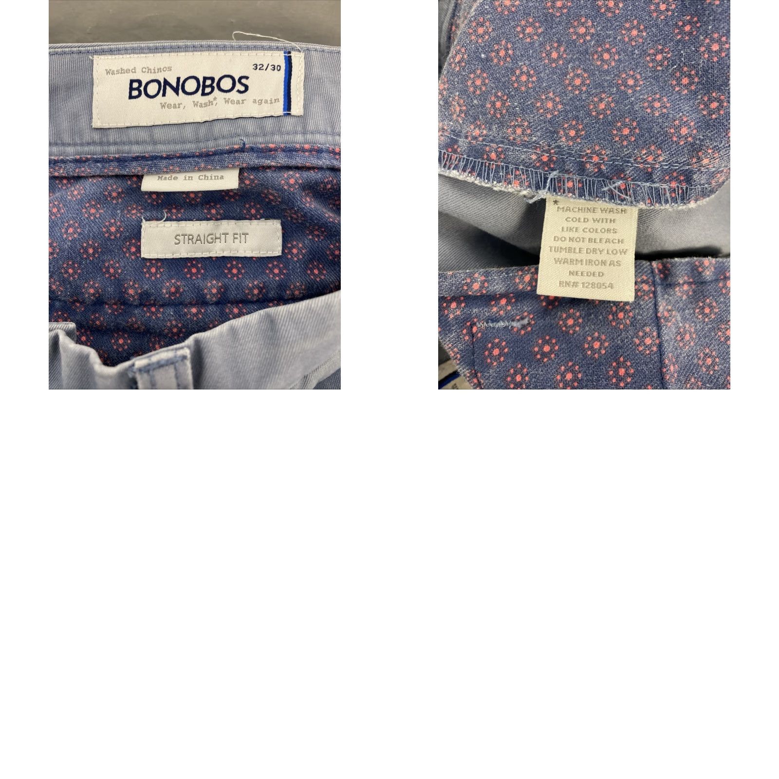 Bonobos VINTAGE Bonobos Men's Chino Pants Size 32x30 Cotton Straight Leg Casual Formal Business Blue Size US 32 / EU 48 - 8 Thumbnail