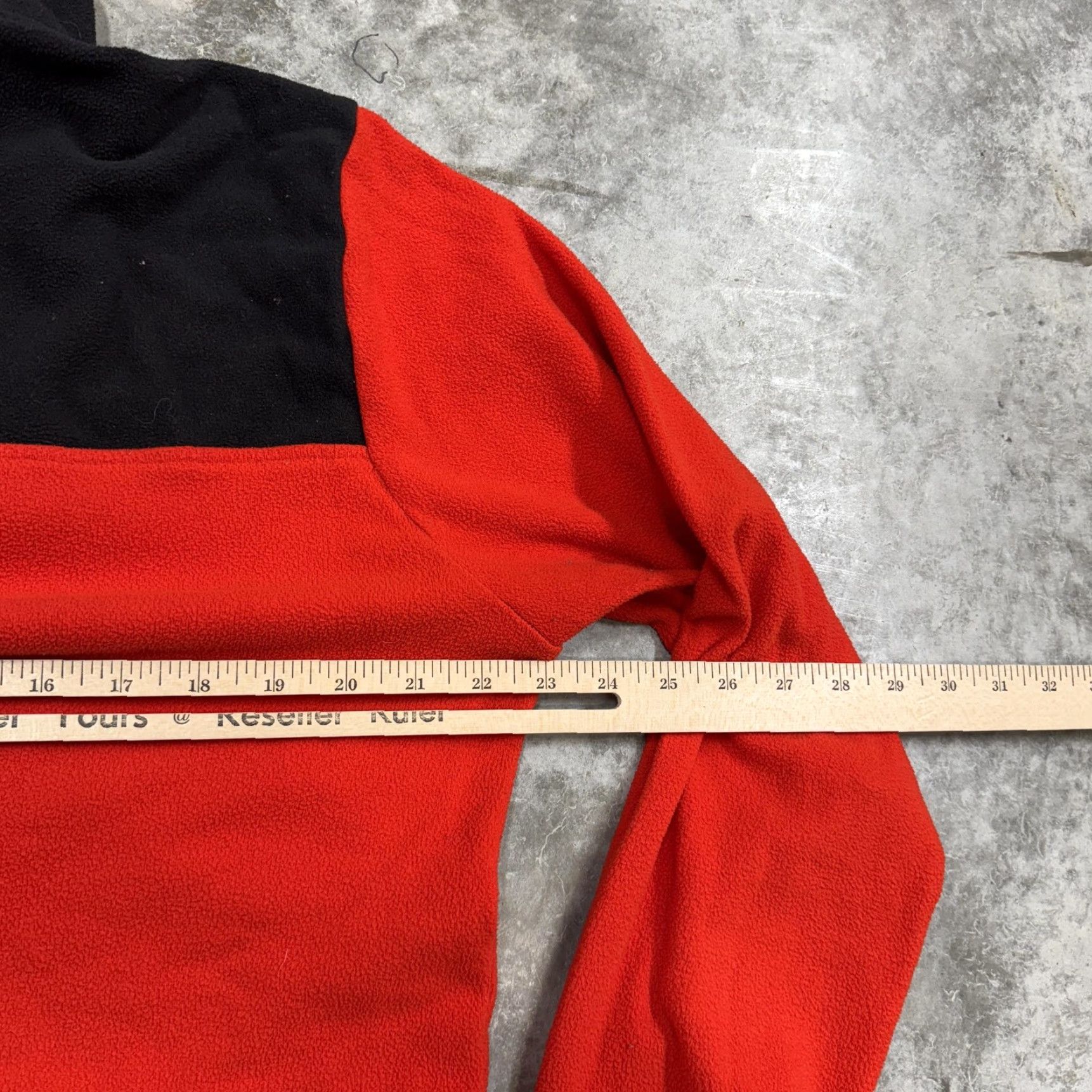 The North Face The North Face Fleece Pullover Mens Large Red Black Quarter Zip Jacket Size US L / EU 52-54 / 3 - 5 Thumbnail