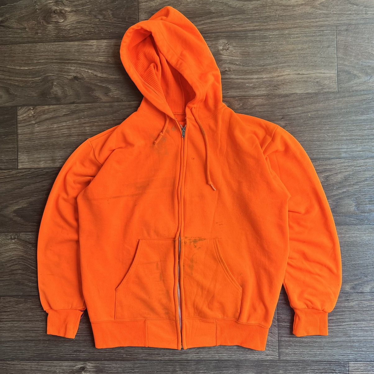 Vintage Vintage 1970s Thermal Hunting Full-Zip Hoodie Size US L / EU 52-54 / 3 - 1 Thumbnail