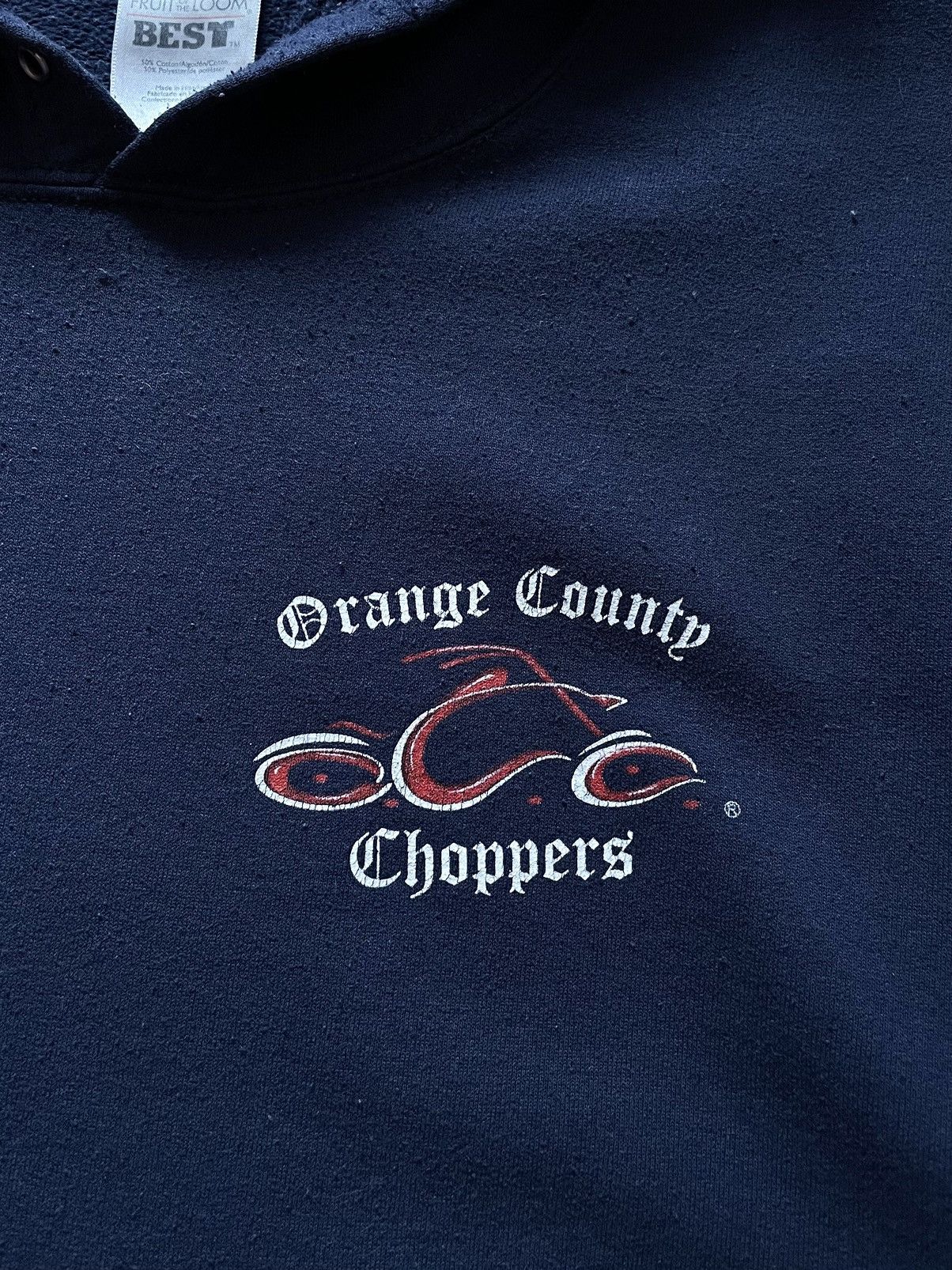 Harley Davidson Vintage Y2K Orange Country Choppers New York Biker Hoodie Size US M / EU 48-50 / 2 - 9 Thumbnail