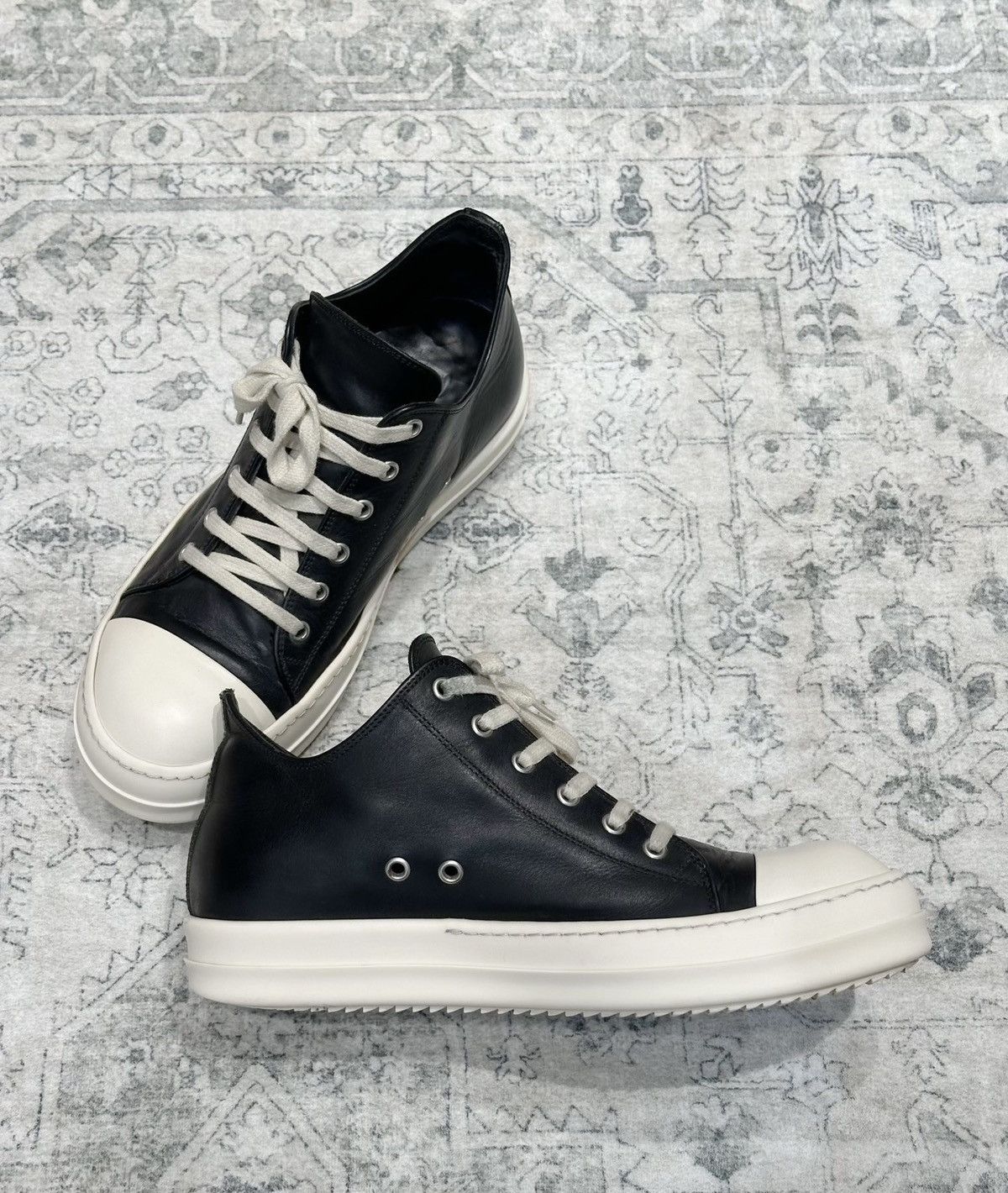 Rick Owens Rick Owens Mainline Leather Low-Top Sneakers Size US 8.5 / EU 41-42 - 6 Thumbnail