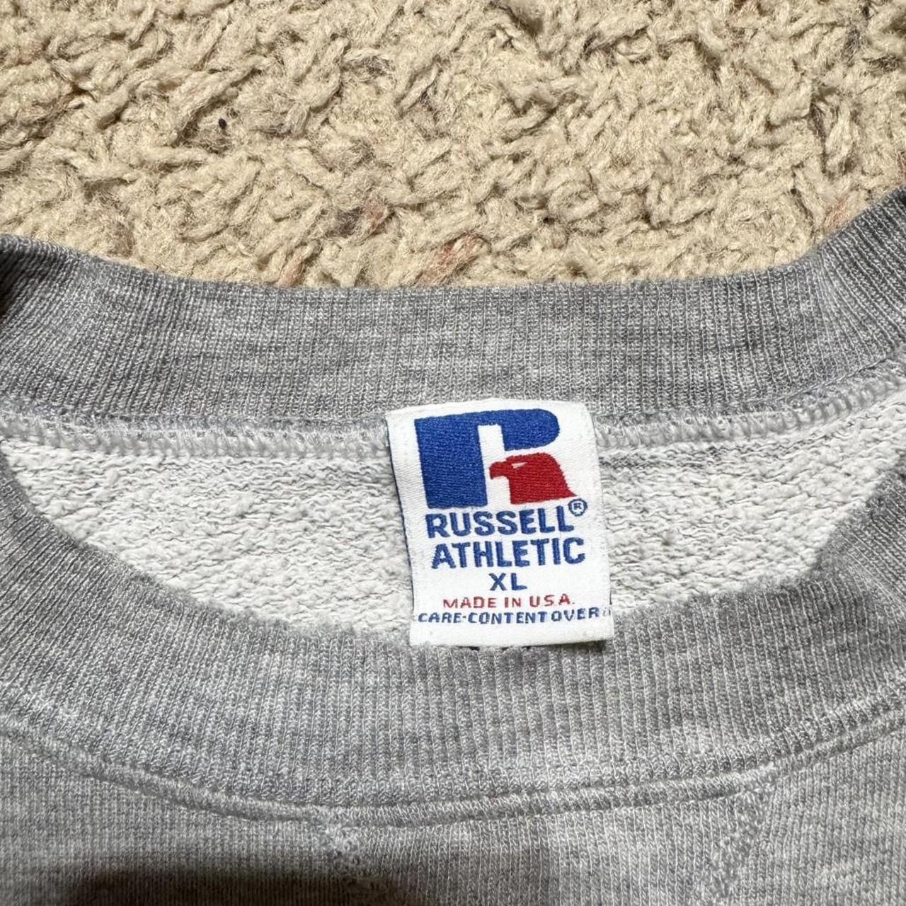 Russell Athletic Vintage Russell Athletic Grey Logo Spell Out Sweatshirt Size US XL / EU 56 / 4 - 8 Thumbnail