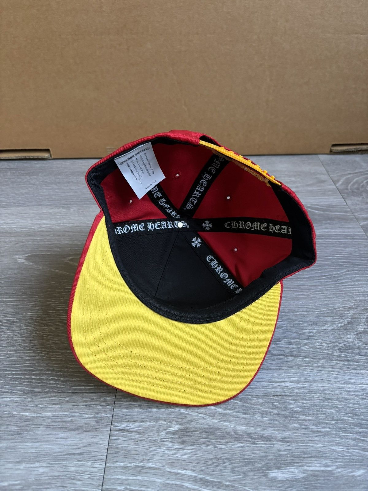 Chrome Hearts Chrome Hearts CH Baseball Cap Red/Gold Snapback Hat Size ONE SIZE - 8 Thumbnail