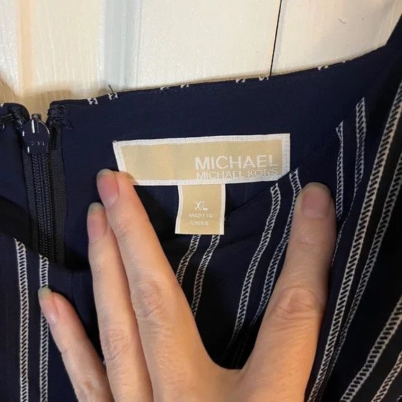 Michael Kors Striped Navy Jumpsuit by Michael Kors size XL Size 38" / US 16 / IT 52 - 6 Thumbnail