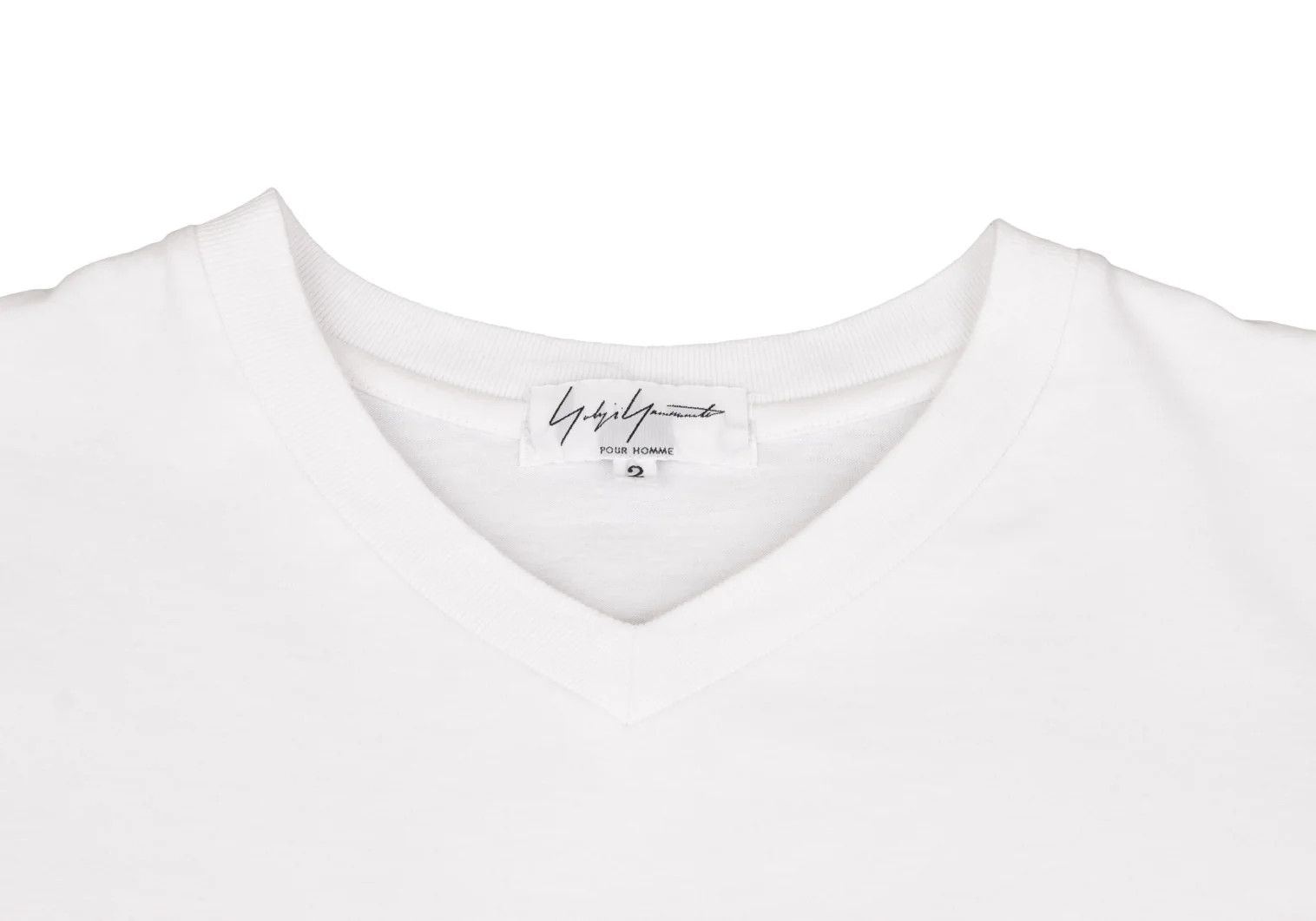 Yohji Yamamoto Yohji Yamamoto Side Tag V-Neck T-Shirt White Size US M / EU 48-50 / 2 - 3 Thumbnail