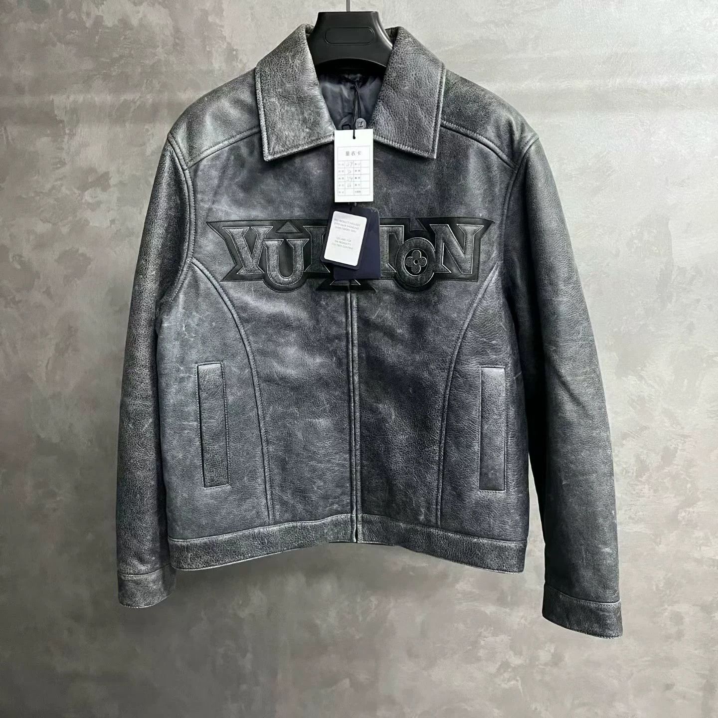 Louis Vuitton Louis Vuitton Black Letter Print Leather Jacket Size US M / EU 48-50 / 2 - 1 Thumbnail