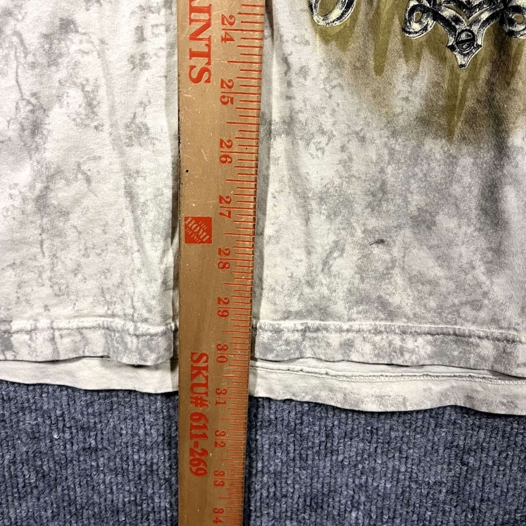 Affliction Affliction Shirt Men 2XL Crew Neck Short Sleeve Graphic Print Logo Biker Grunge Y2K Vtg Ivory USA Rock Size US XXL / EU 58 / 5 - 6 Thumbnail
