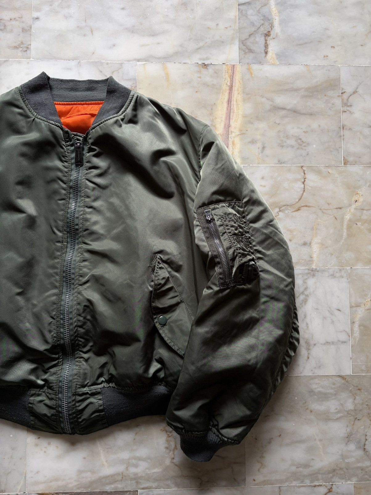 Alpha Industries Vintage ‘80s Alpha Industries MA-1 *IDEAL Zipper Size US L / EU 52-54 / 3 - 3 Thumbnail