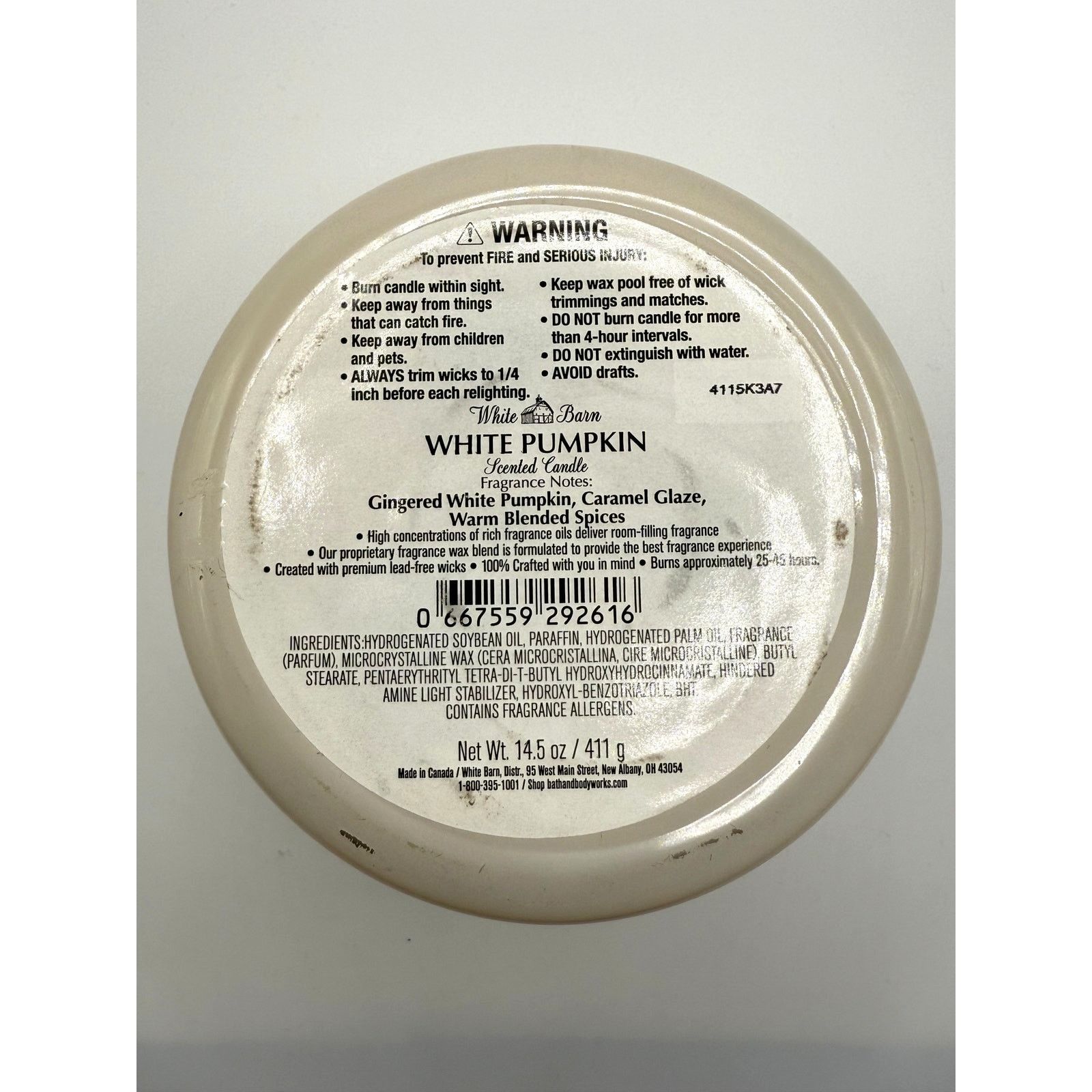 Other NEW Bath & Body White Pumpkin Holiday Scented 3-Wick Candle Size ONE SIZE - 4 Thumbnail