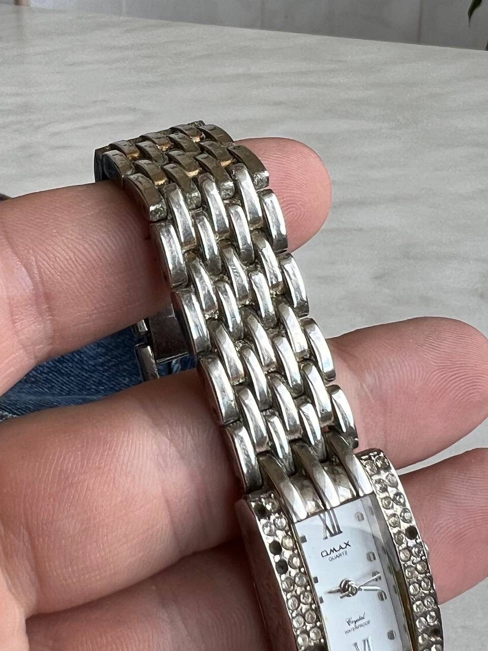 Vintage Vintage Steel Link Quartz Watch Japan Omax Metal Y2K Retro Size ONE SIZE - 3 Thumbnail