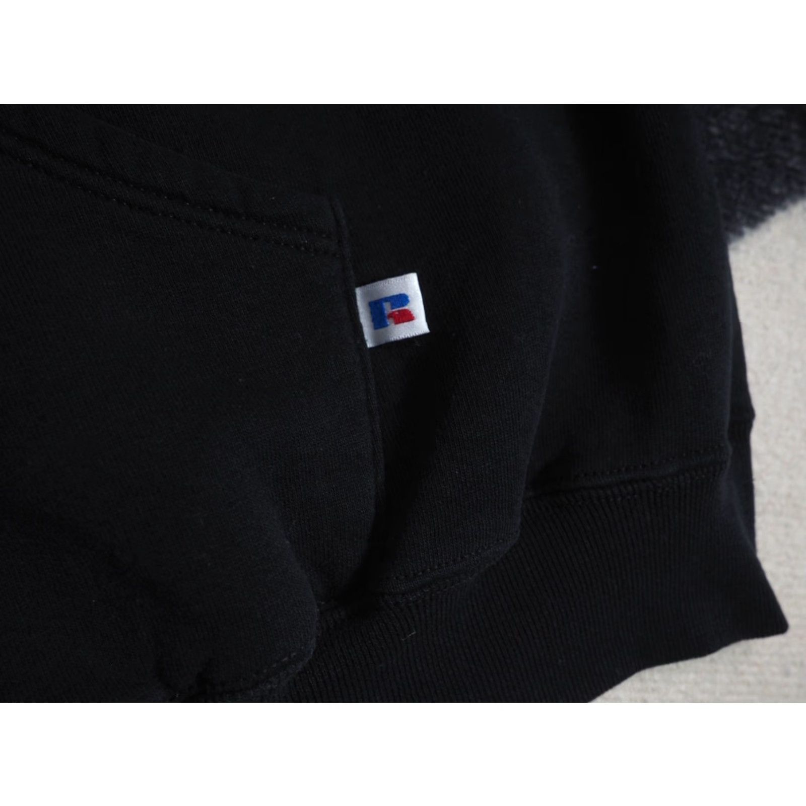 Russell Athletic VTG Russell Athletic Hoodie Pullover Mens XL Crew Neck Fleece Black US Made 90s Logo Hooded Sweatshirt Mens Size US XL / EU 56 / 4 - 3 Thumbnail