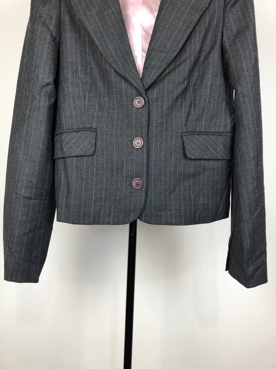 Juicy Couture Juicy Couture Wool Blazer Gray size L Size L / US 10 / IT 46 - 3 Thumbnail