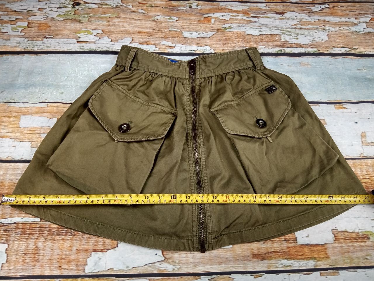Diesel Diesel O-Boden Gonna Olive Mini Skirt Size 27" / US 4 / IT 40 - 19 Thumbnail