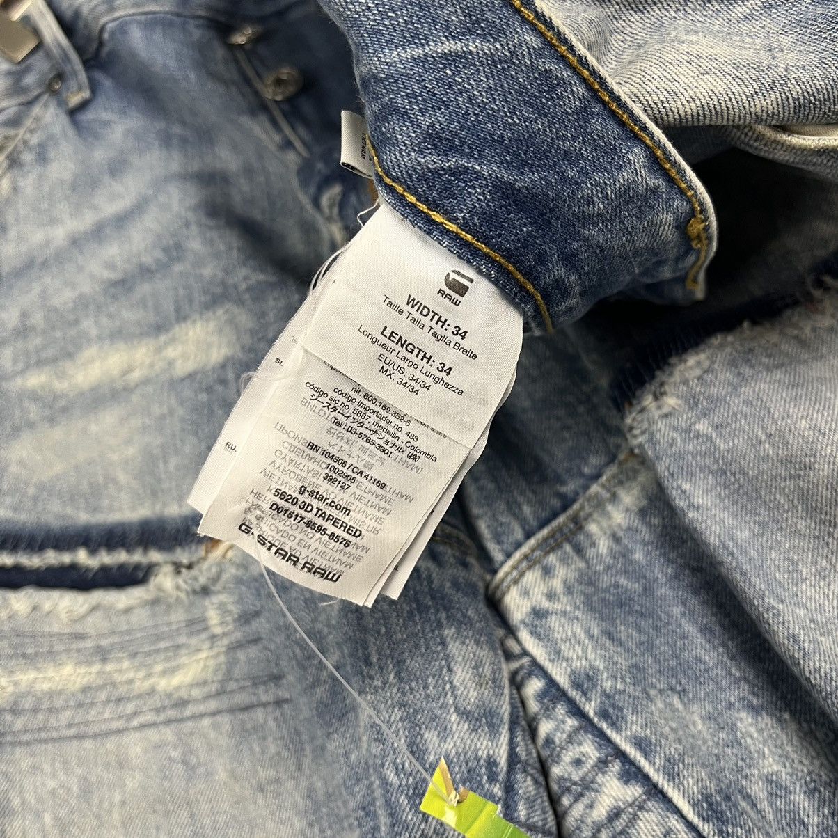 G-Star × Vintage G-Star Raw 5620 3d tappered reworked patchwork denim Jeans Size US 34 / EU 50 - 8 Thumbnail