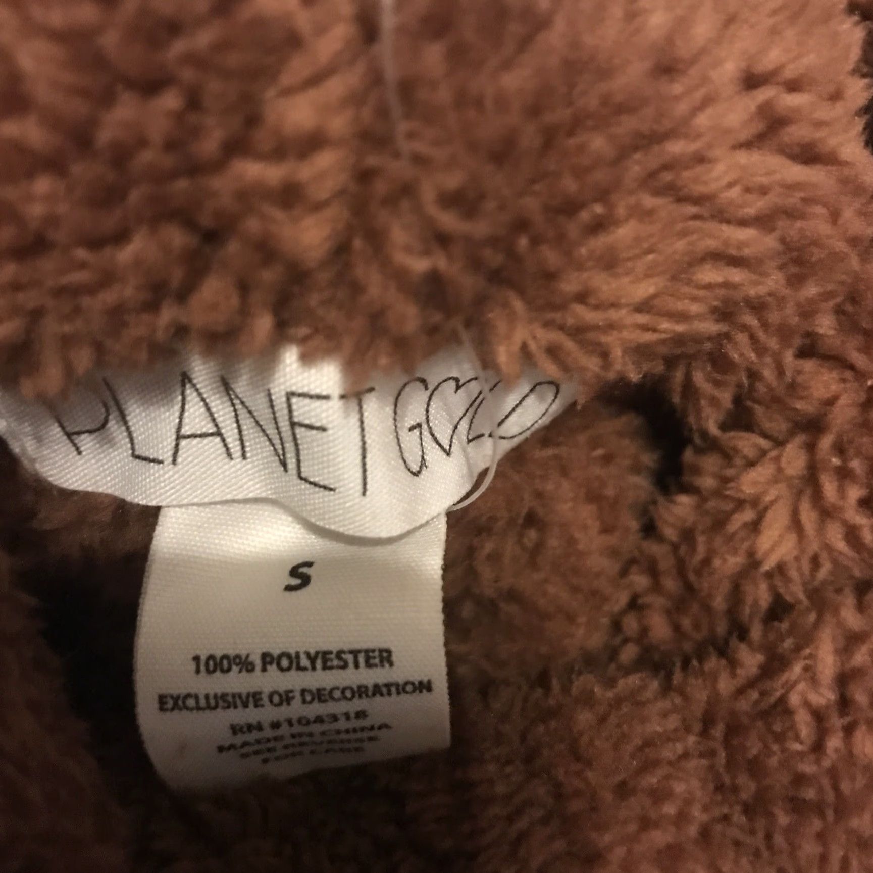 Vintage Planet Gold NWT Plush Top Pullover Popover Womens Size Small Carob Brown Knit Pullover Top Womens Small Metal Plush NWT Size S / US 4 / IT 40 - 3 Thumbnail