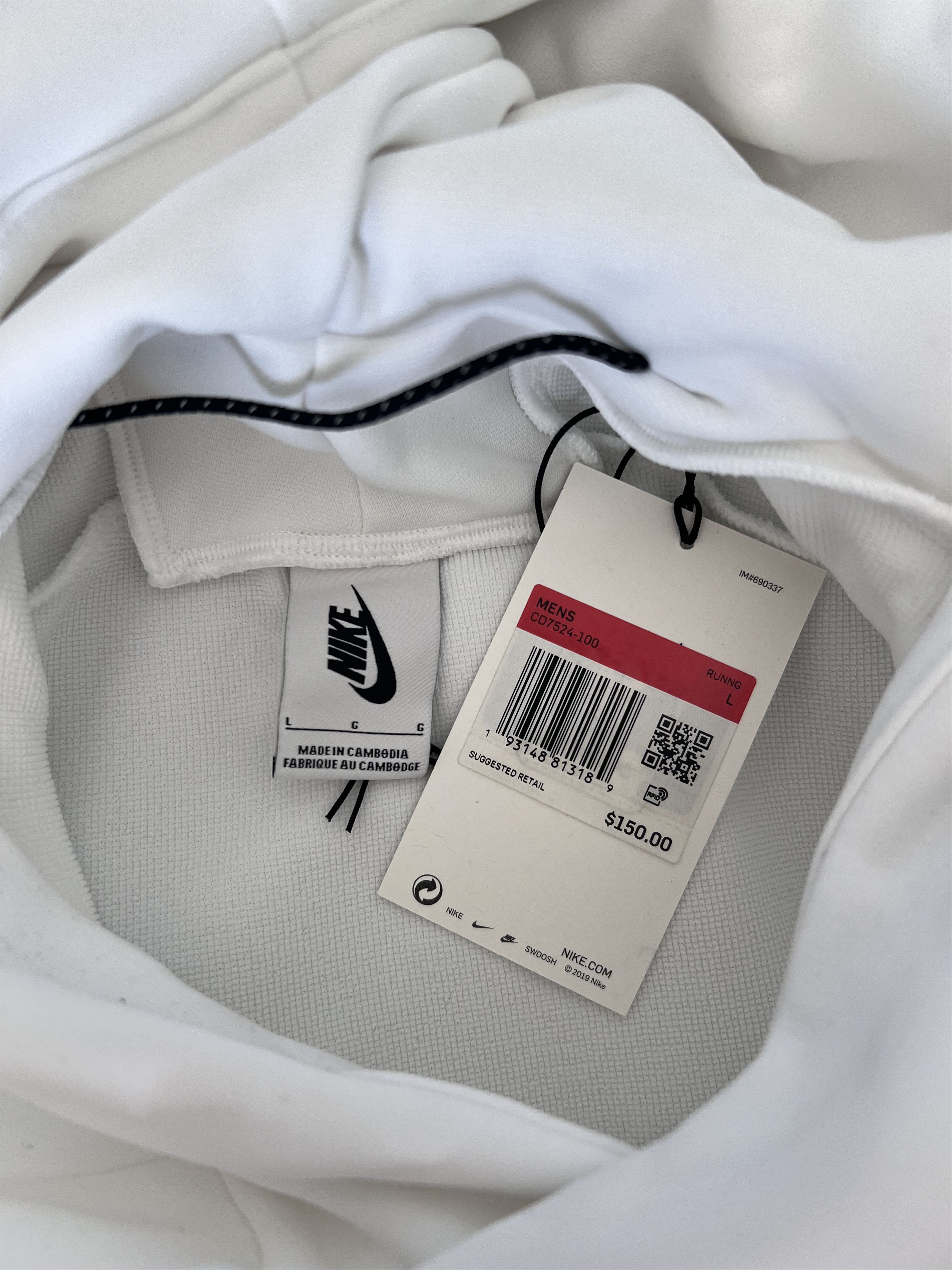 Nike × Undercover Undercover Nike NRG TC Hoodie in White Size US L / EU 52-54 / 3 - 7 Thumbnail
